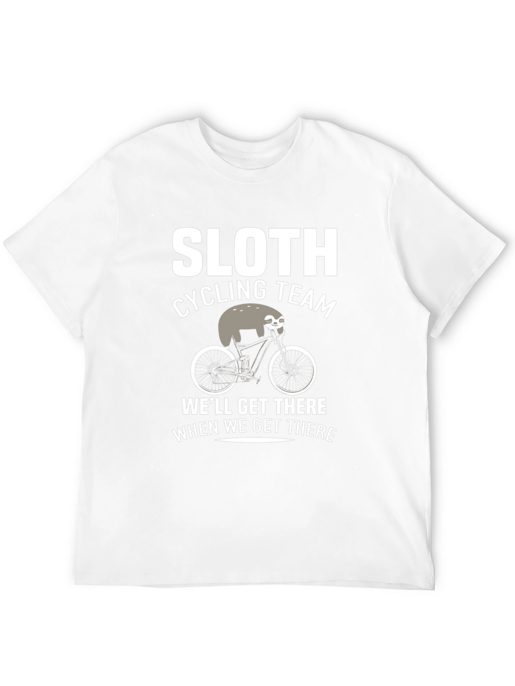 Sloth Cycling Team Black Graphic T-Shirt