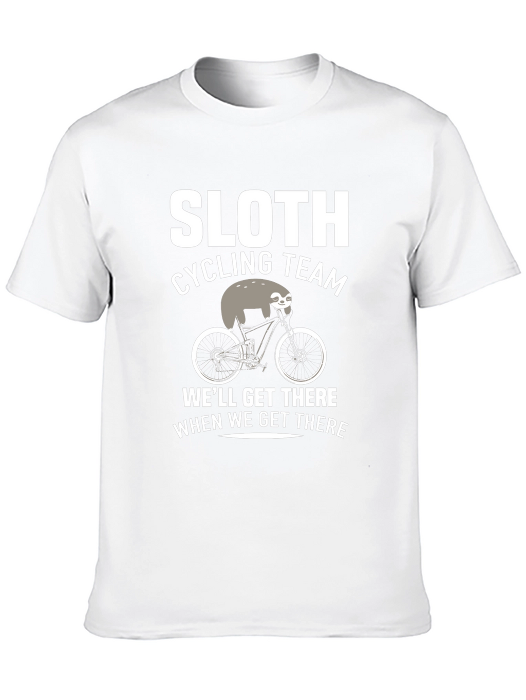 Sloth Cycling Team Black Graphic T-Shirt