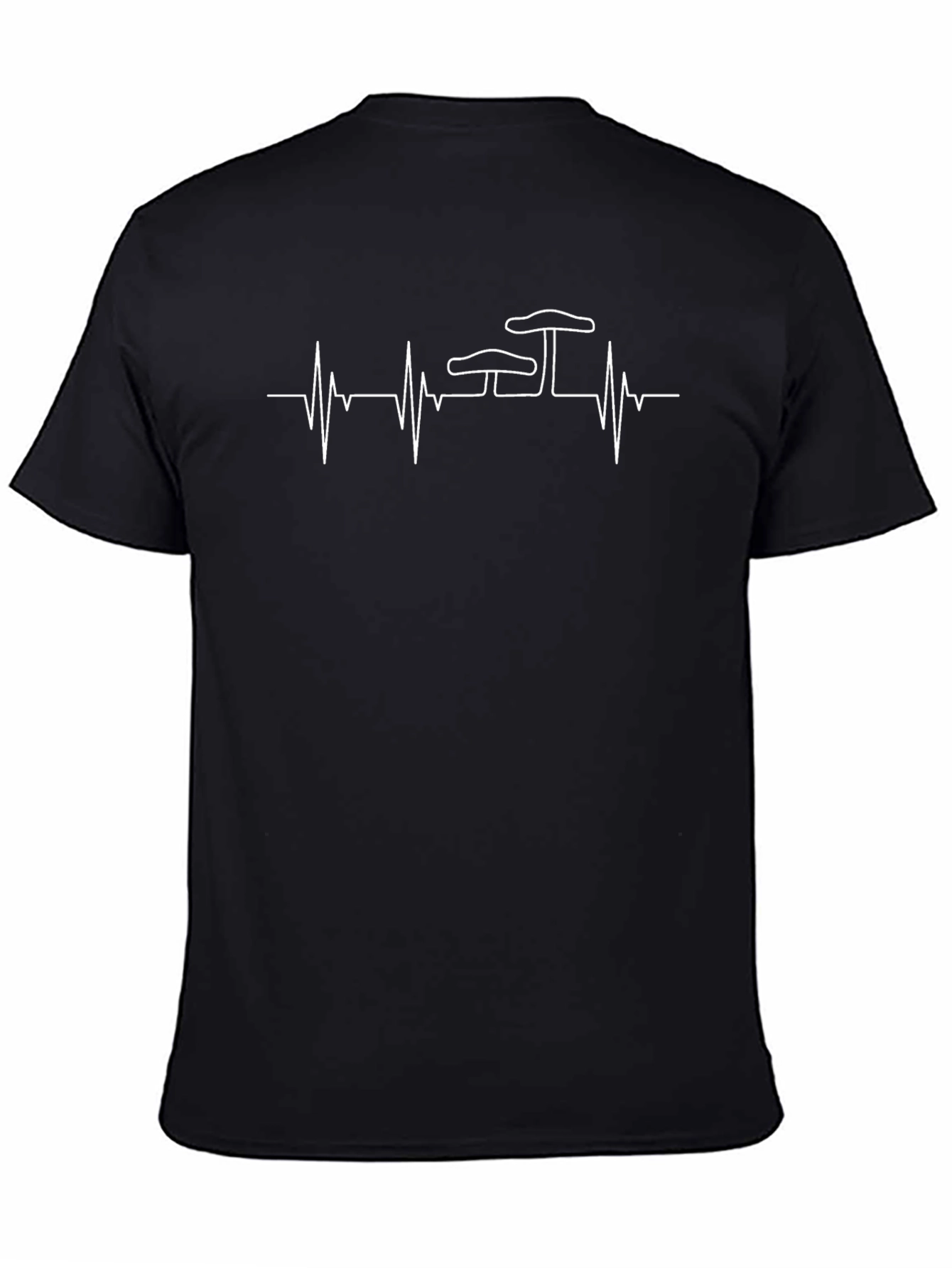 Mushroom Heartbeat T-Shirt - Black Cotton Tee