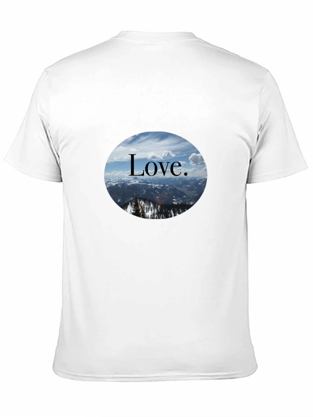 Love Mountain Scene Graphic T-Shirt
