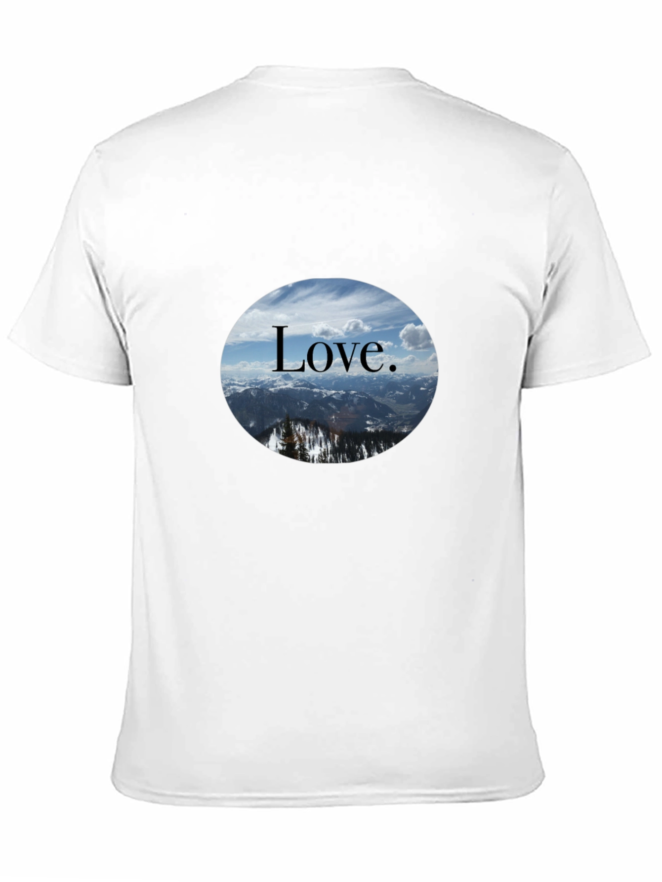 Love Mountain Scene Graphic T-Shirt