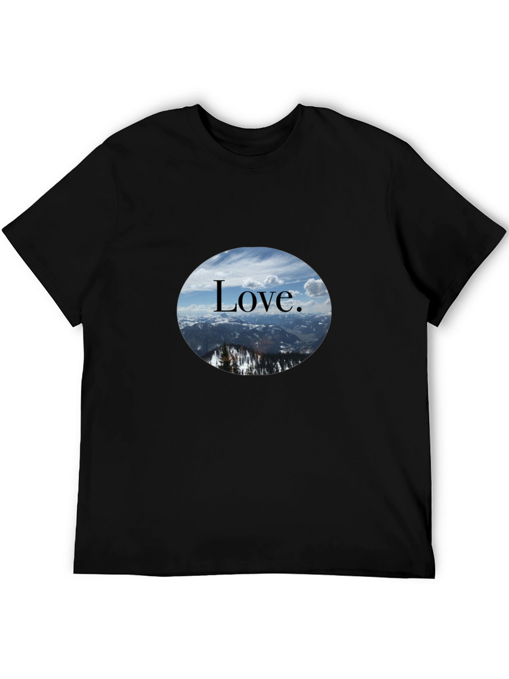 Love Mountain Scene Graphic T-Shirt