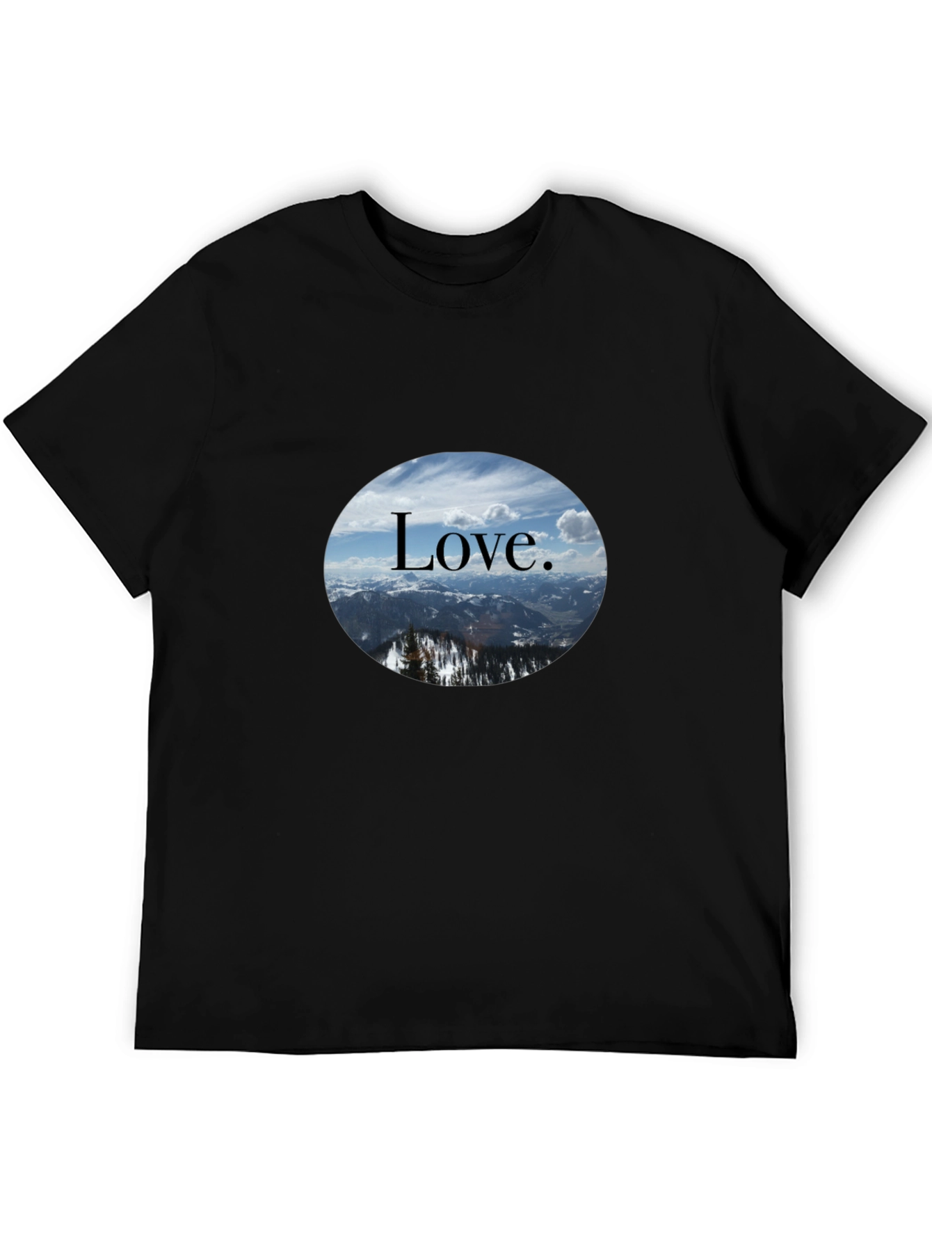 Love Mountain Scene Graphic T-Shirt