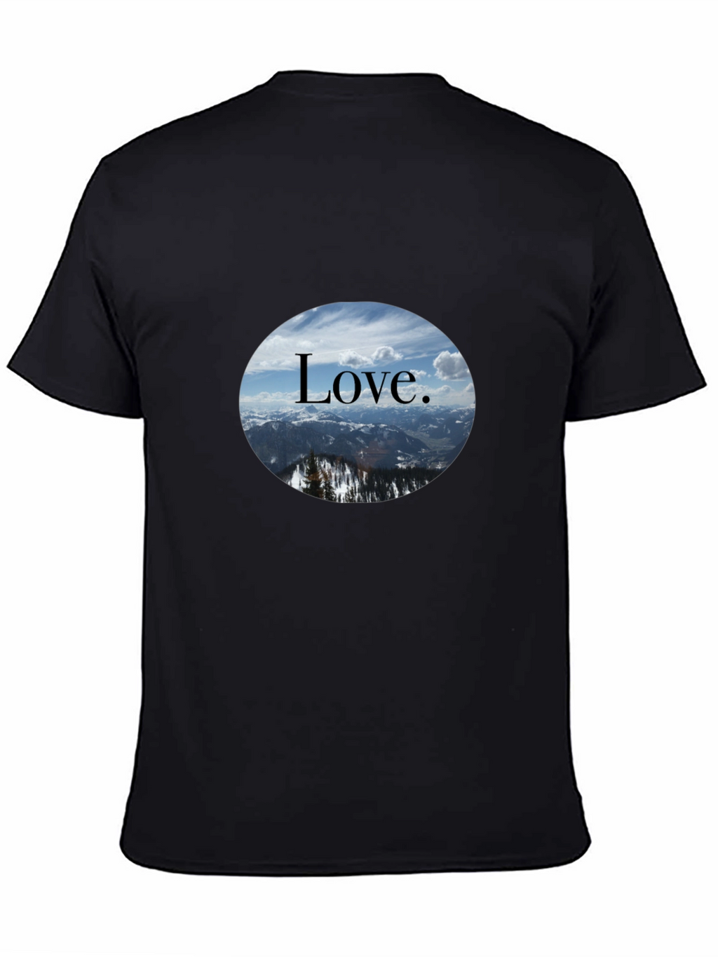 Love Mountain Scene Graphic T-Shirt