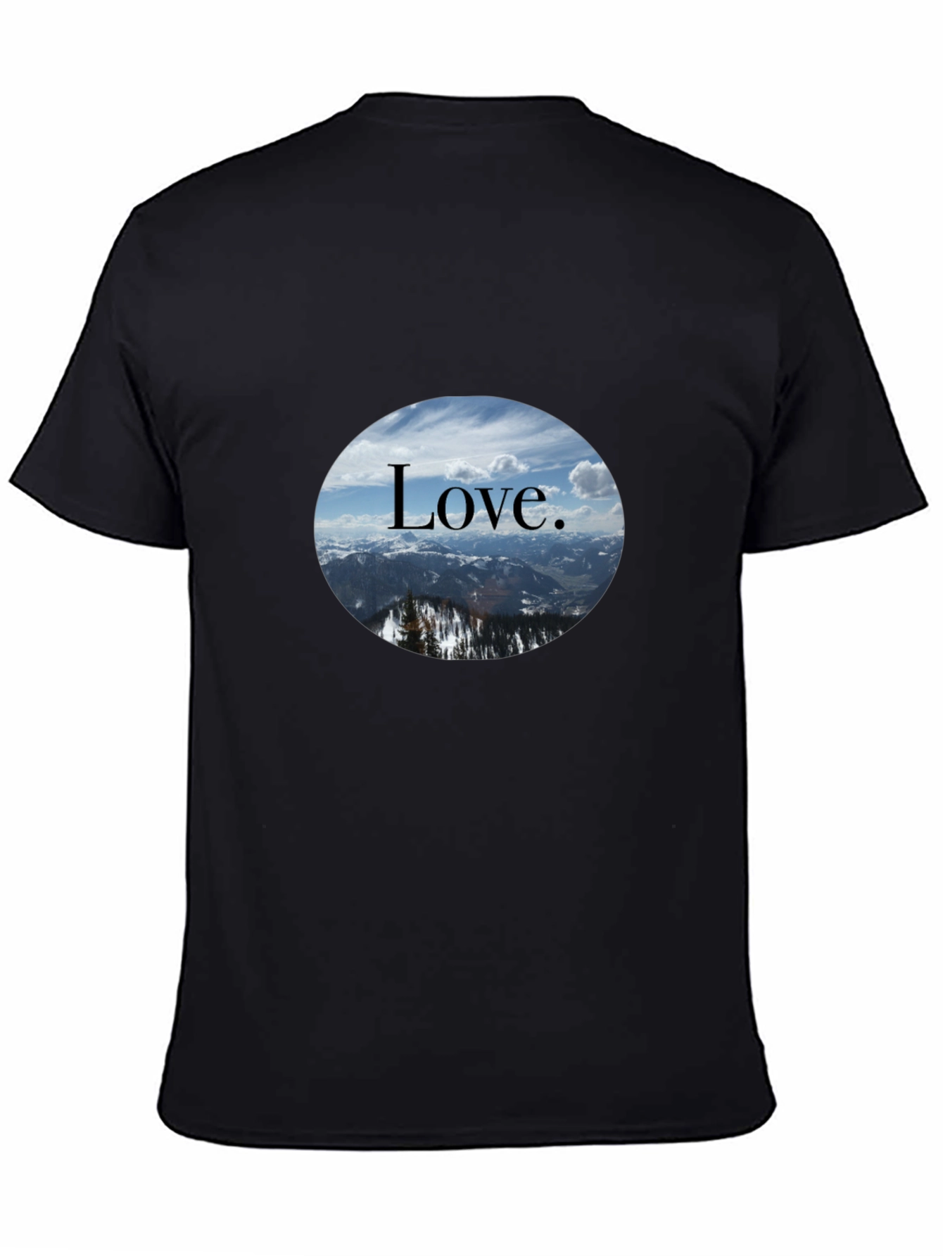 Love Mountain Scene Graphic T-Shirt