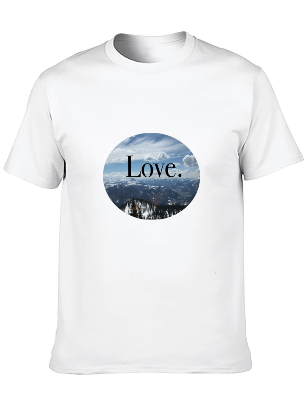 Love Mountain Scene Graphic T-Shirt
