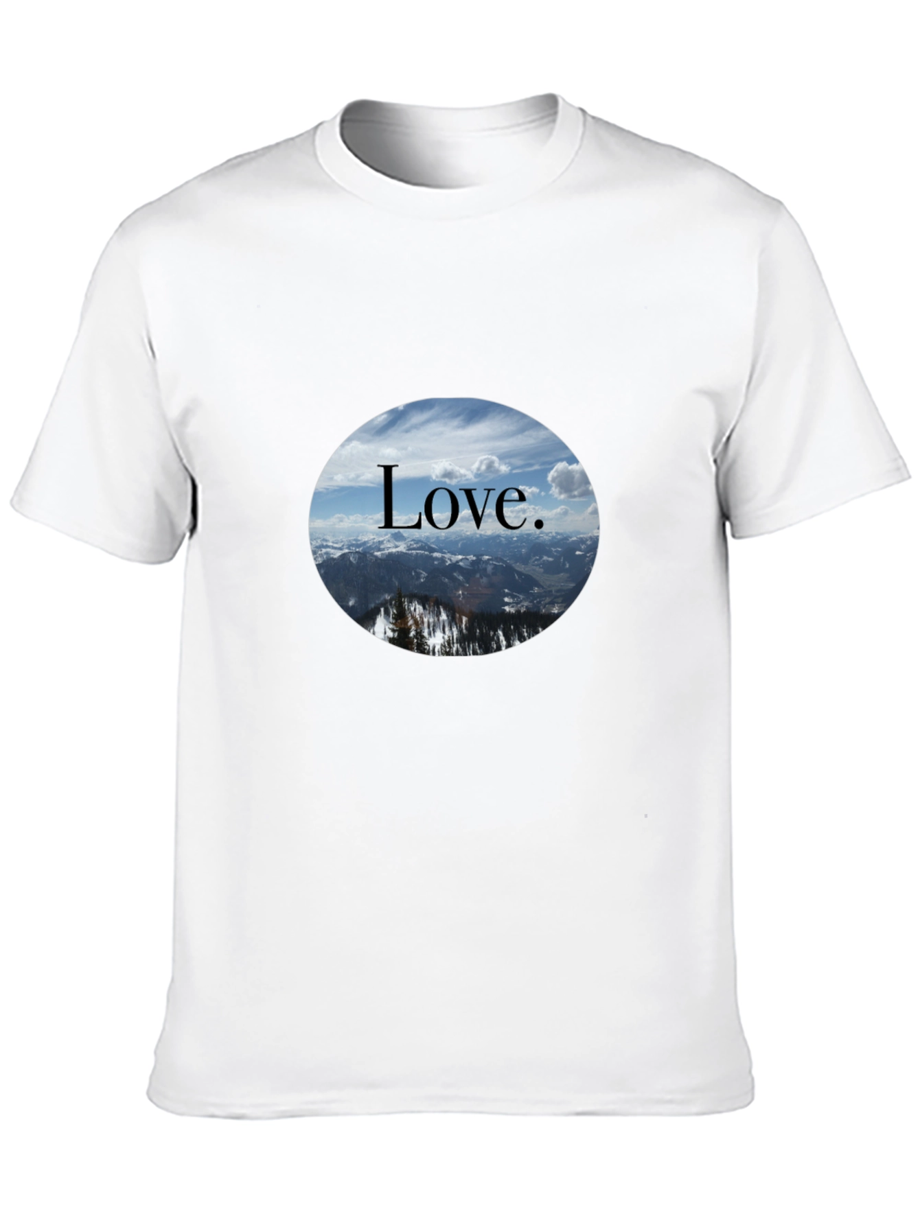 Love Mountain Scene Graphic T-Shirt