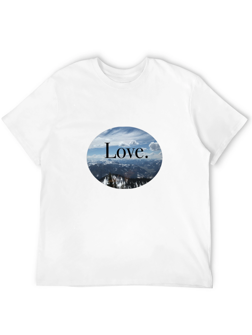 Love Mountain Scene Graphic T-Shirt