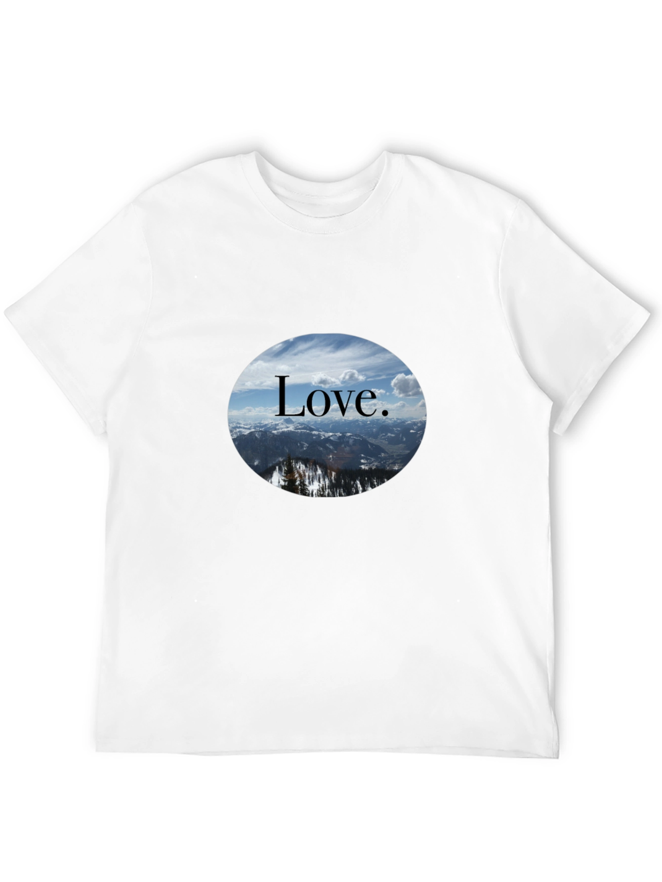 Love Mountain Scene Graphic T-Shirt