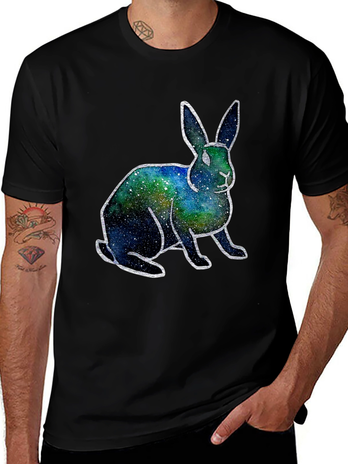 Galaxy Bunny T-Shirt - Unique Space Rabbit Tee