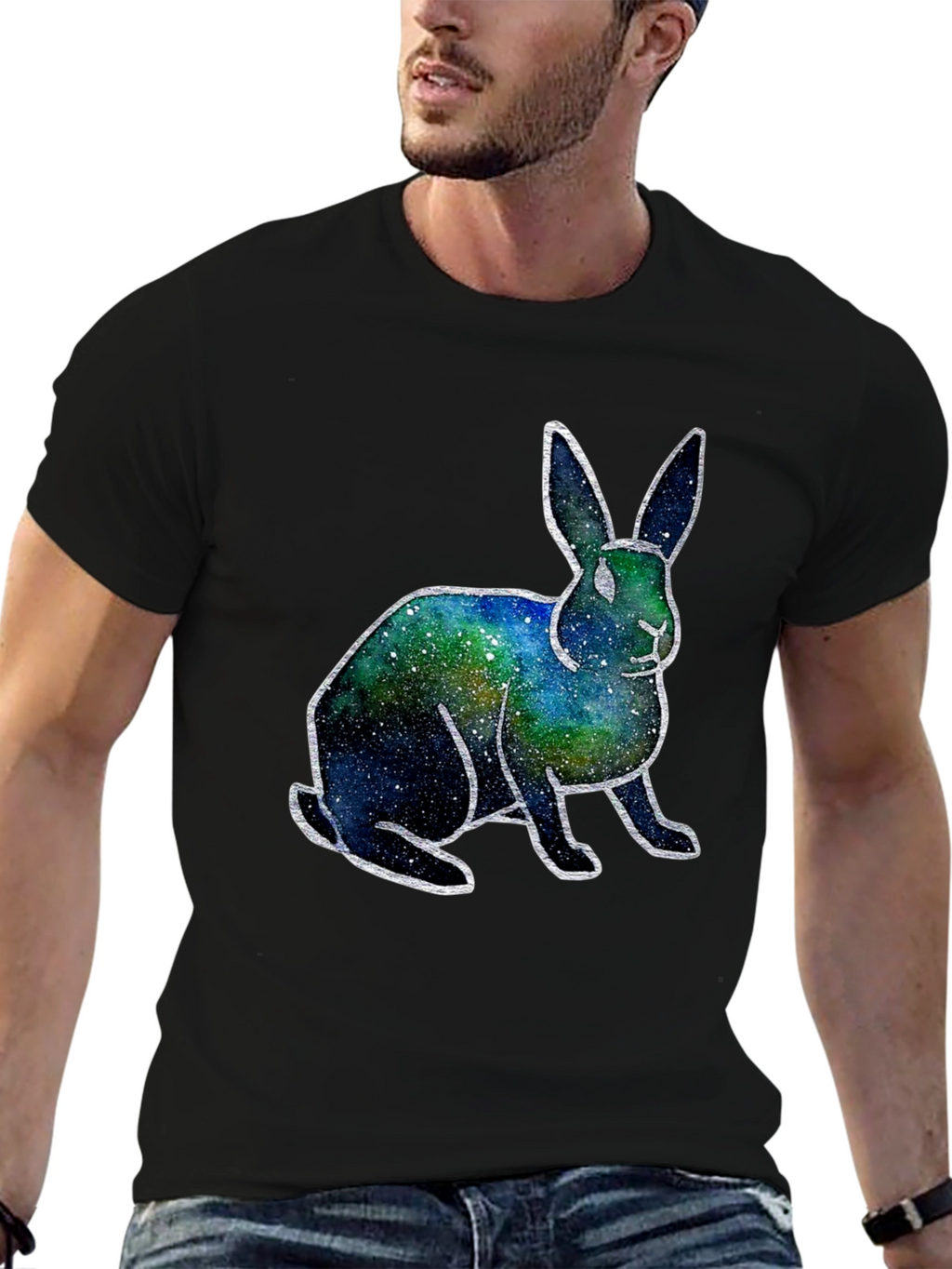 Galaxy Bunny T-Shirt - Unique Space Rabbit Tee