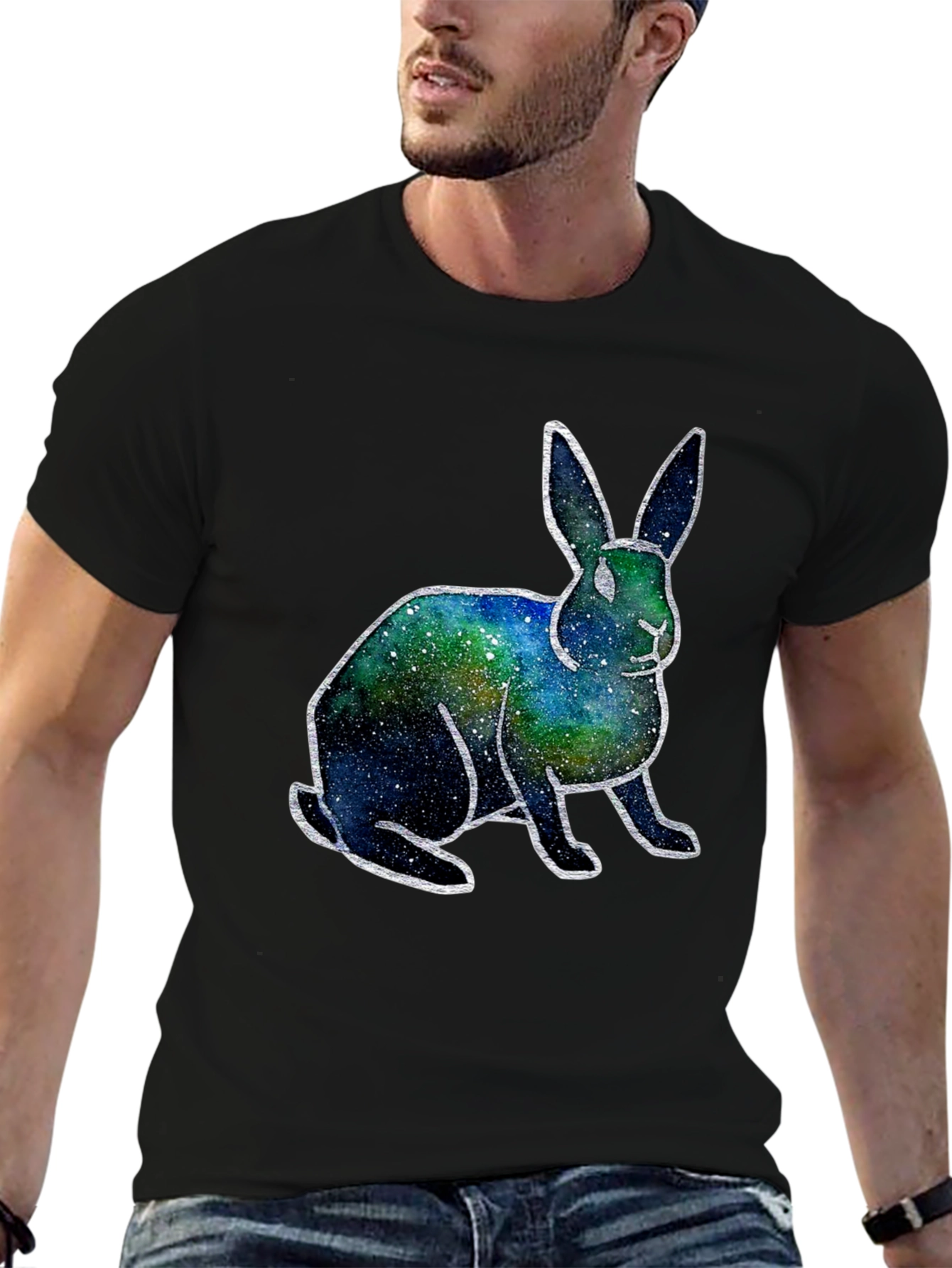 Galaxy Bunny T-Shirt - Unique Space Rabbit Tee