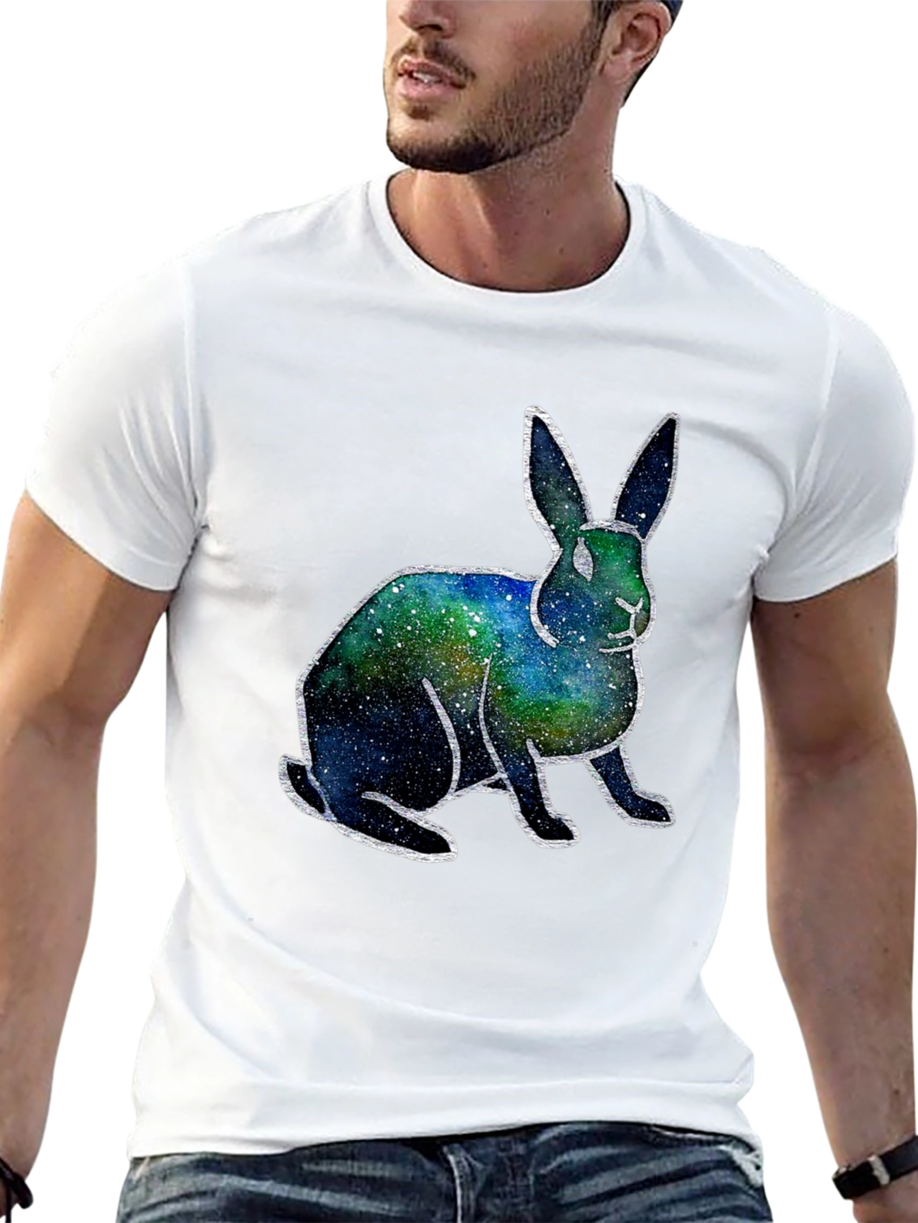 Galaxy Bunny T-Shirt - Unique Space Rabbit Tee