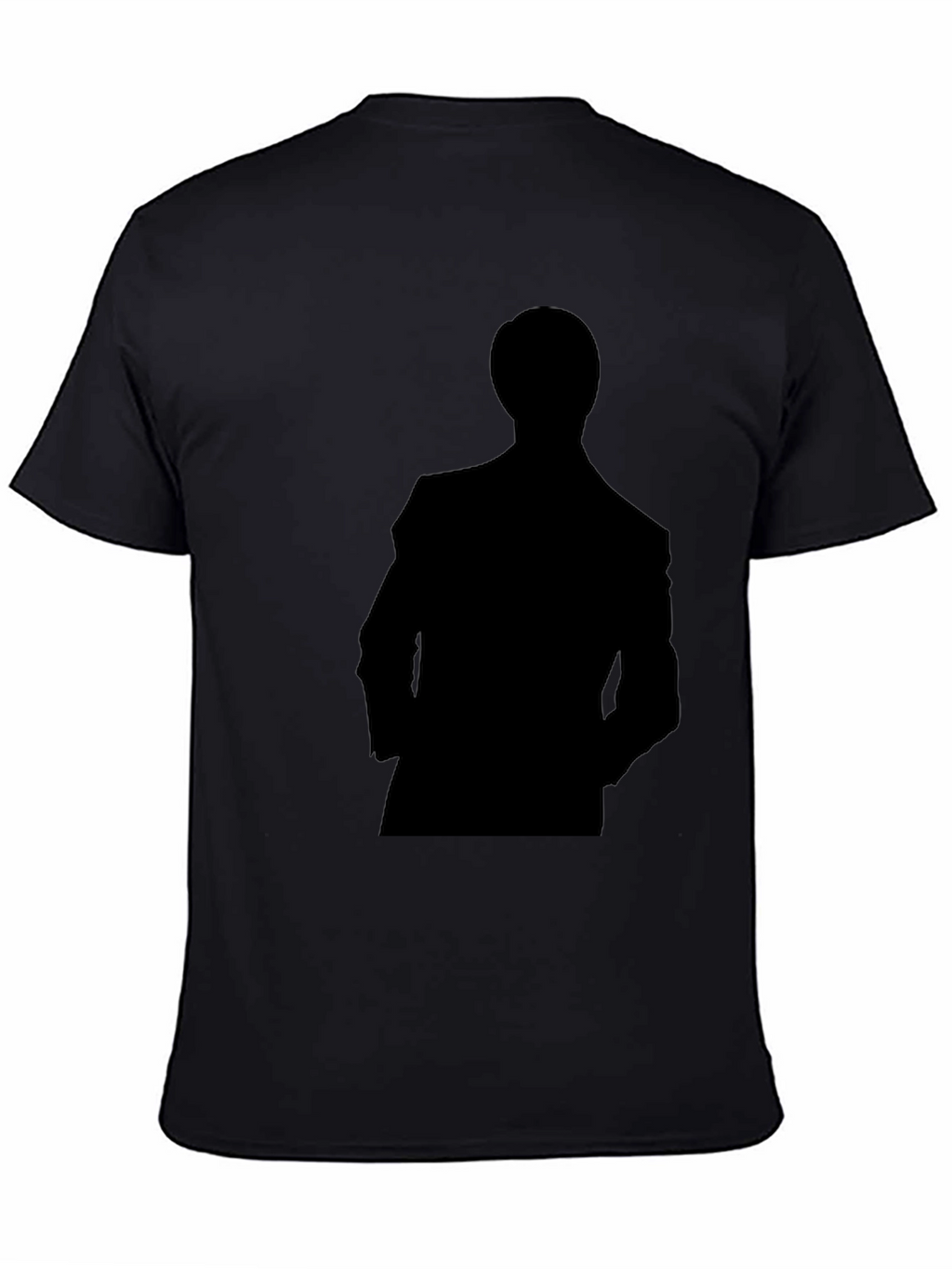 Silhouette Man in Suit Black T-Shirt