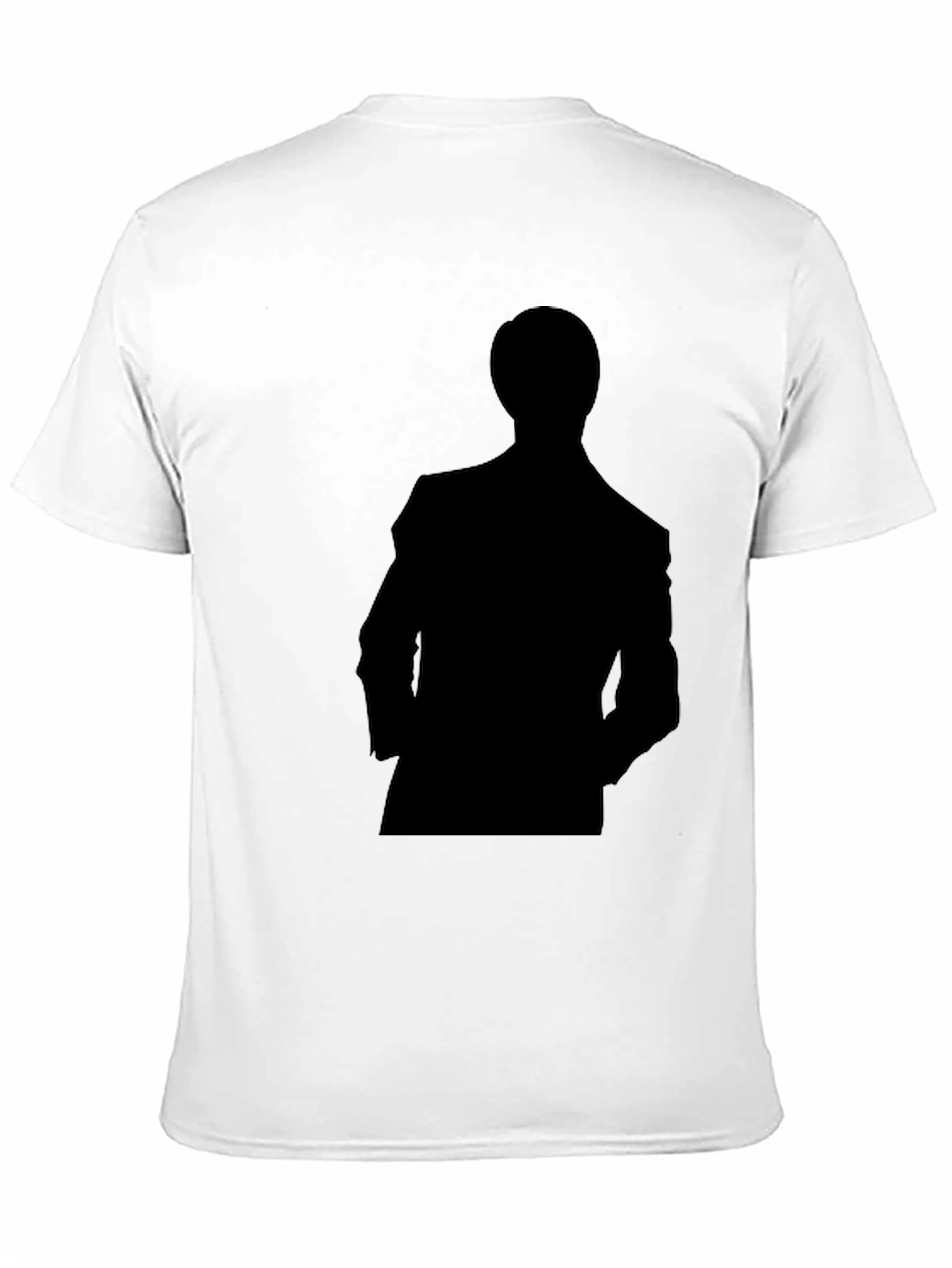 Silhouette Man in Suit Black T-Shirt