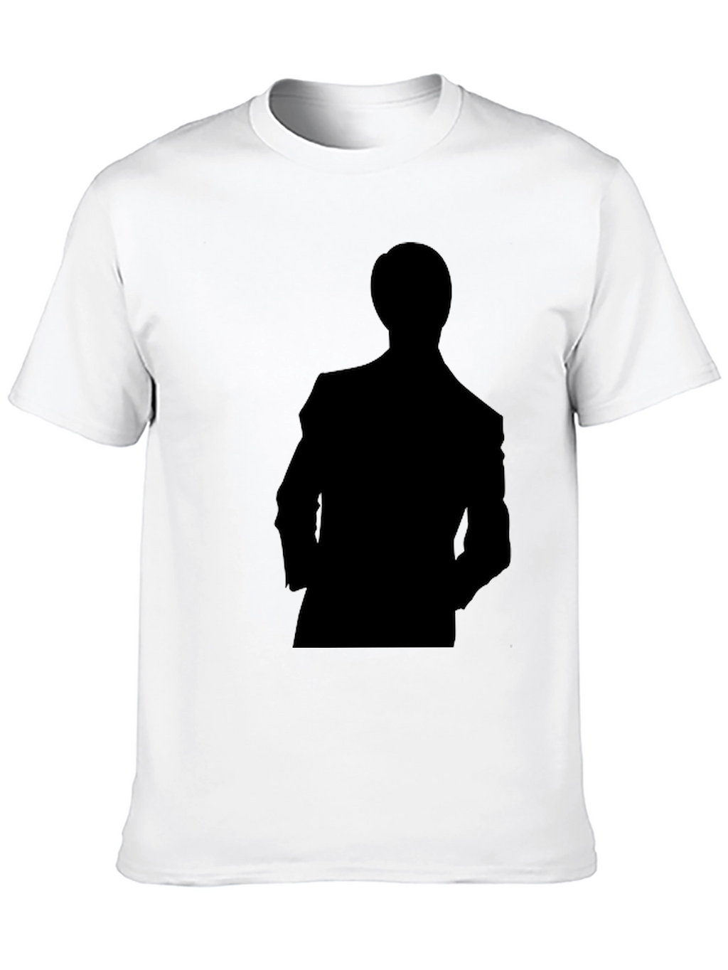 Silhouette Man in Suit Black T-Shirt