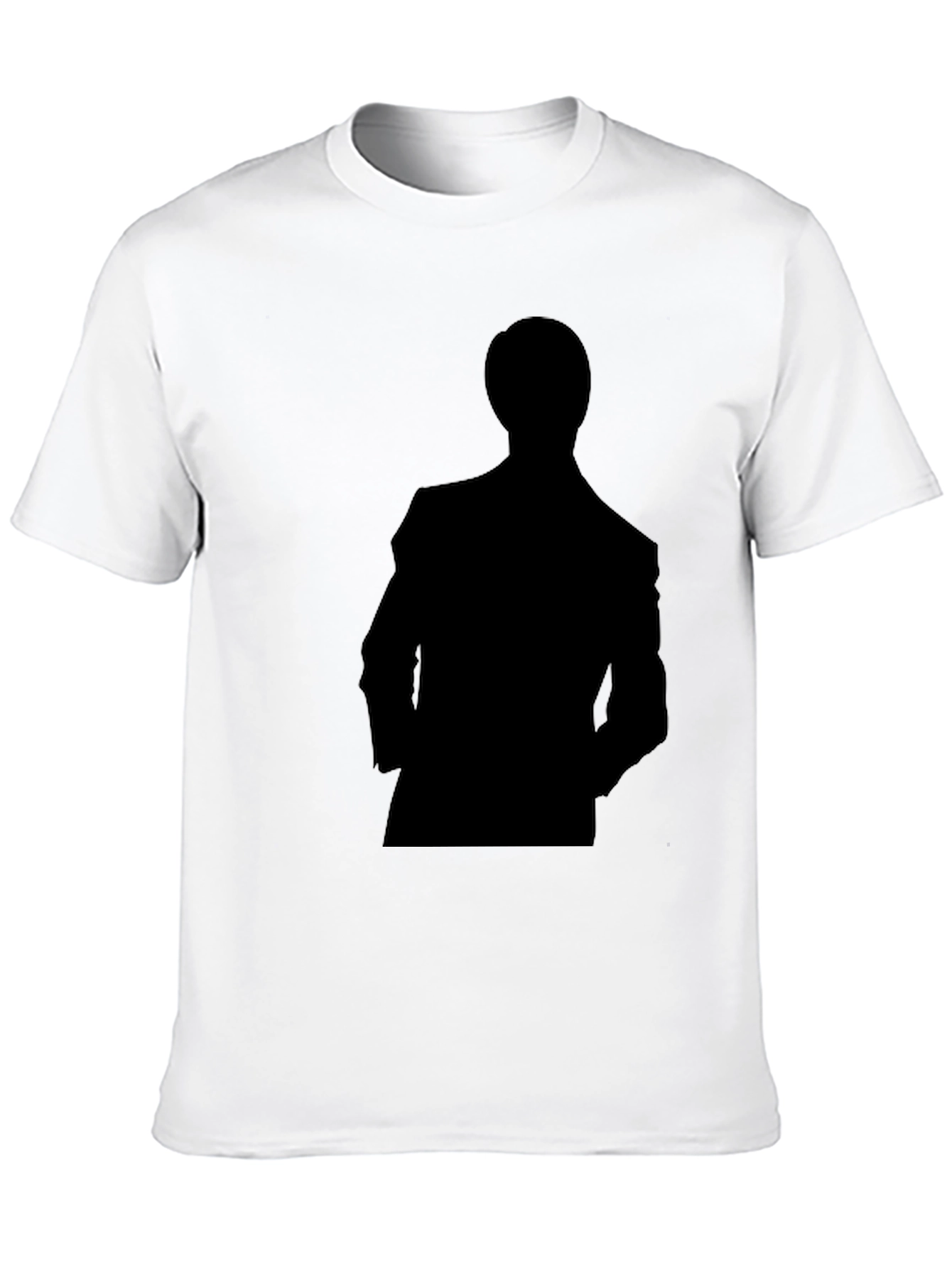 Silhouette Man in Suit Black T-Shirt