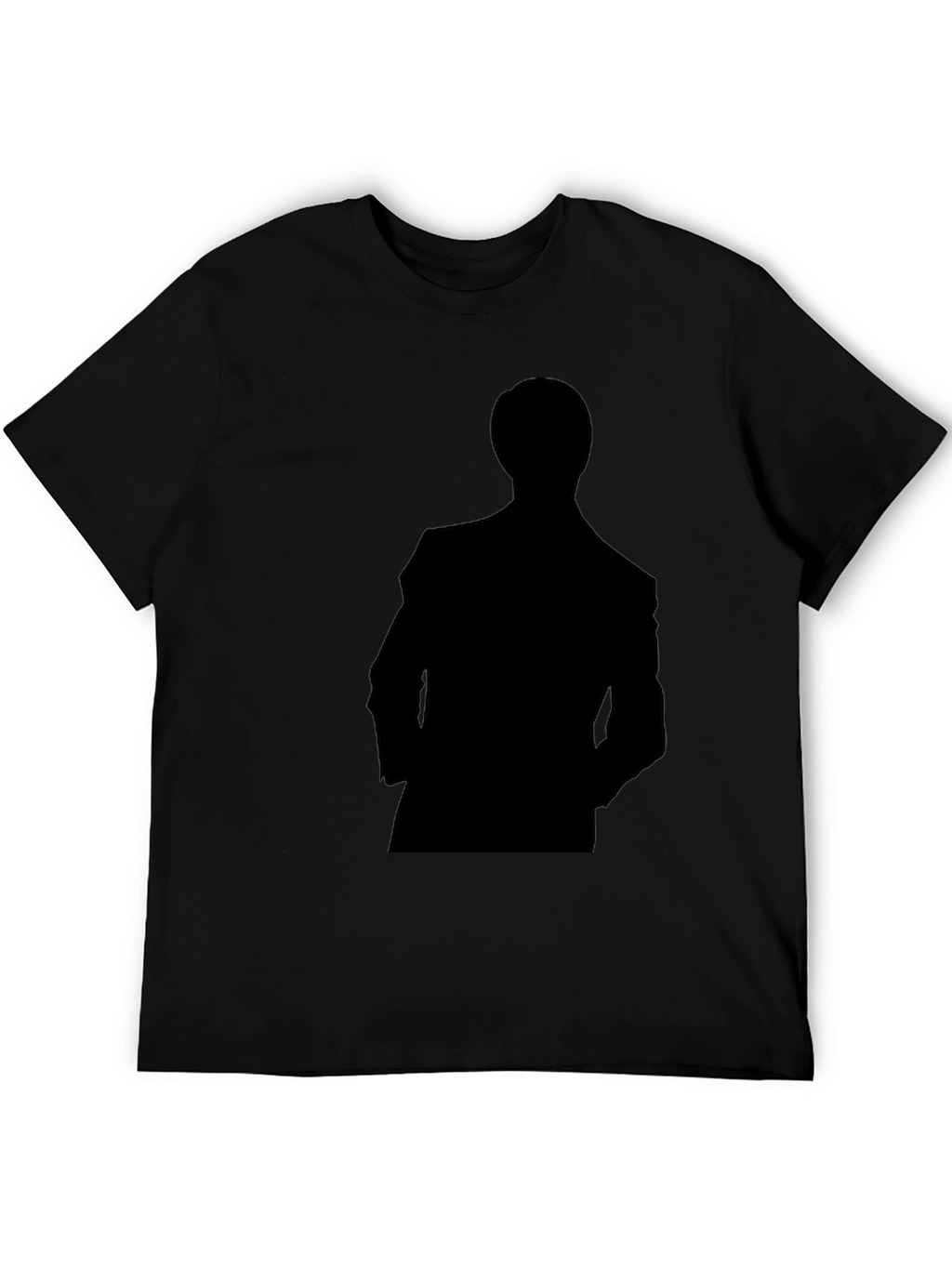Silhouette Man in Suit Black T-Shirt
