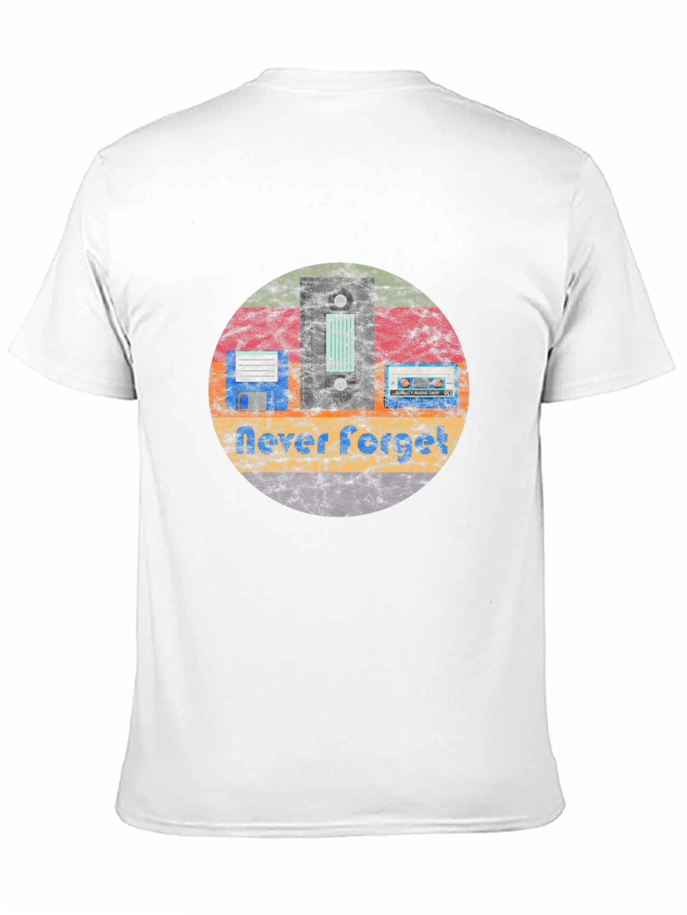 Retro Tech Never Forget Black T-Shirt