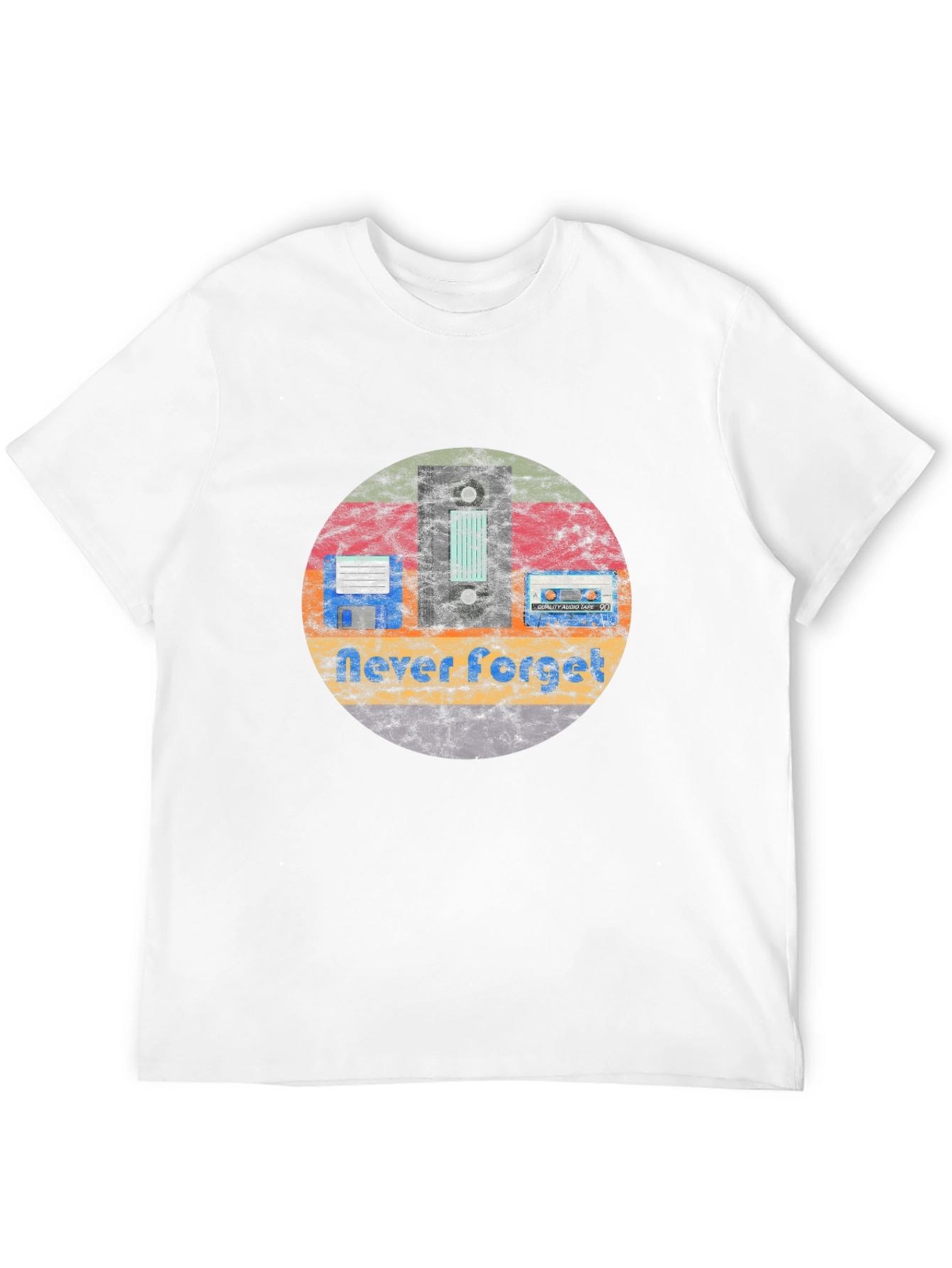 Retro Tech Never Forget Black T-Shirt