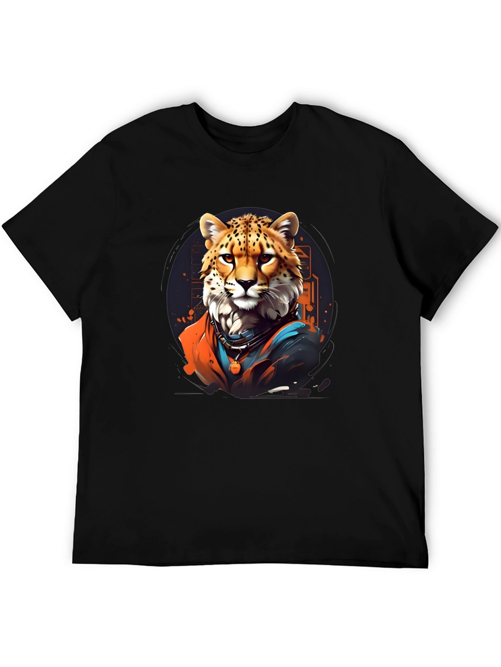 Cool Cheetah Graphic Tee - Black T-Shirt