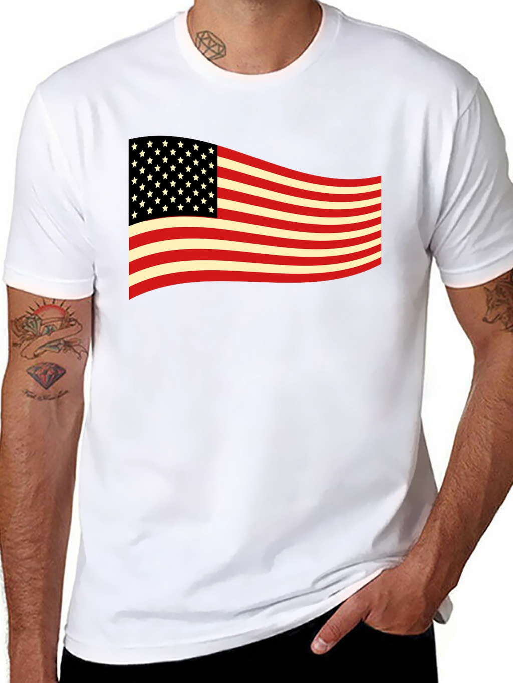 American Flag Graphic Tee - Patriotic USA T-Shirt