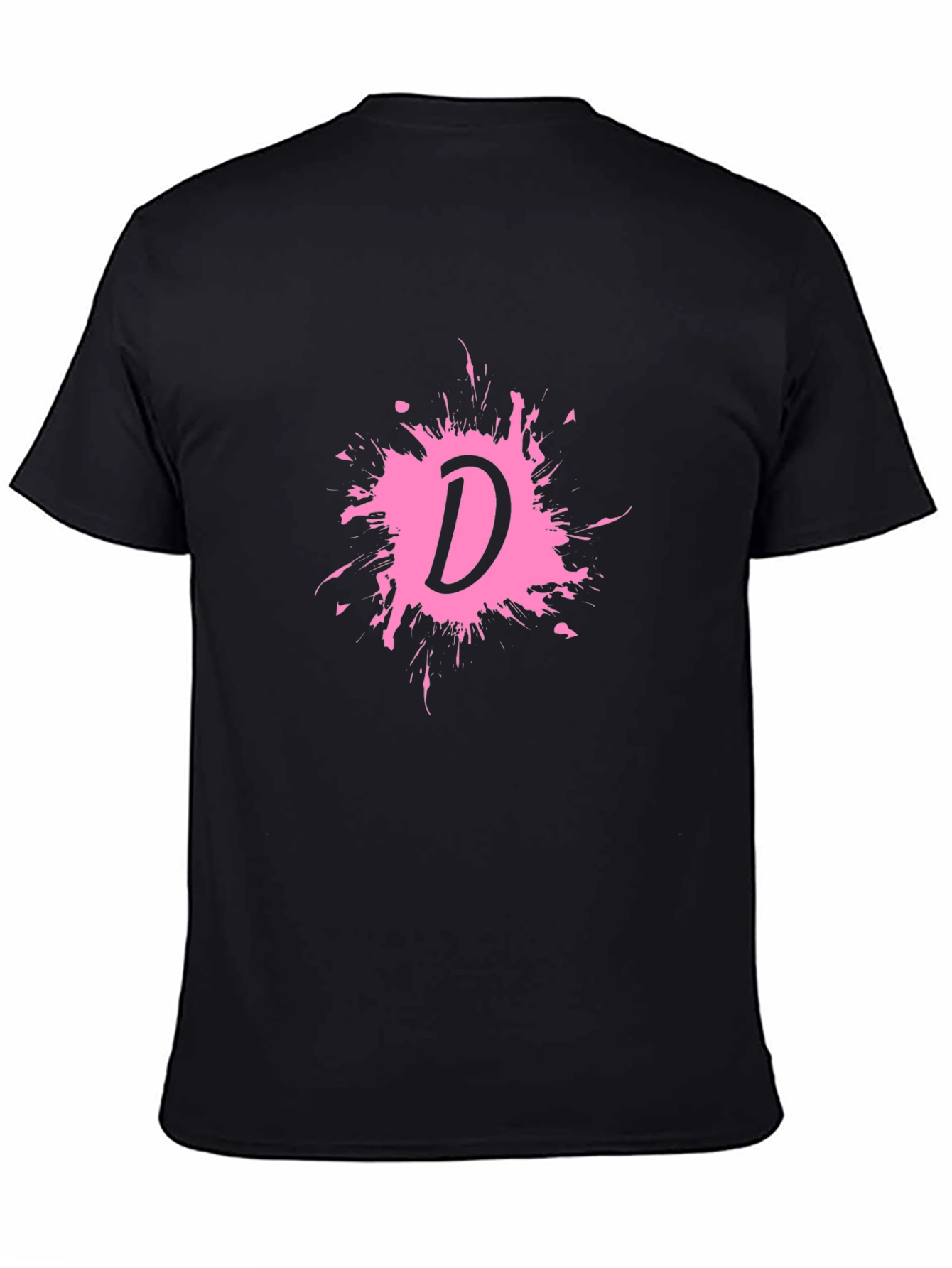 Letter D Splatter Graphic T-Shirt