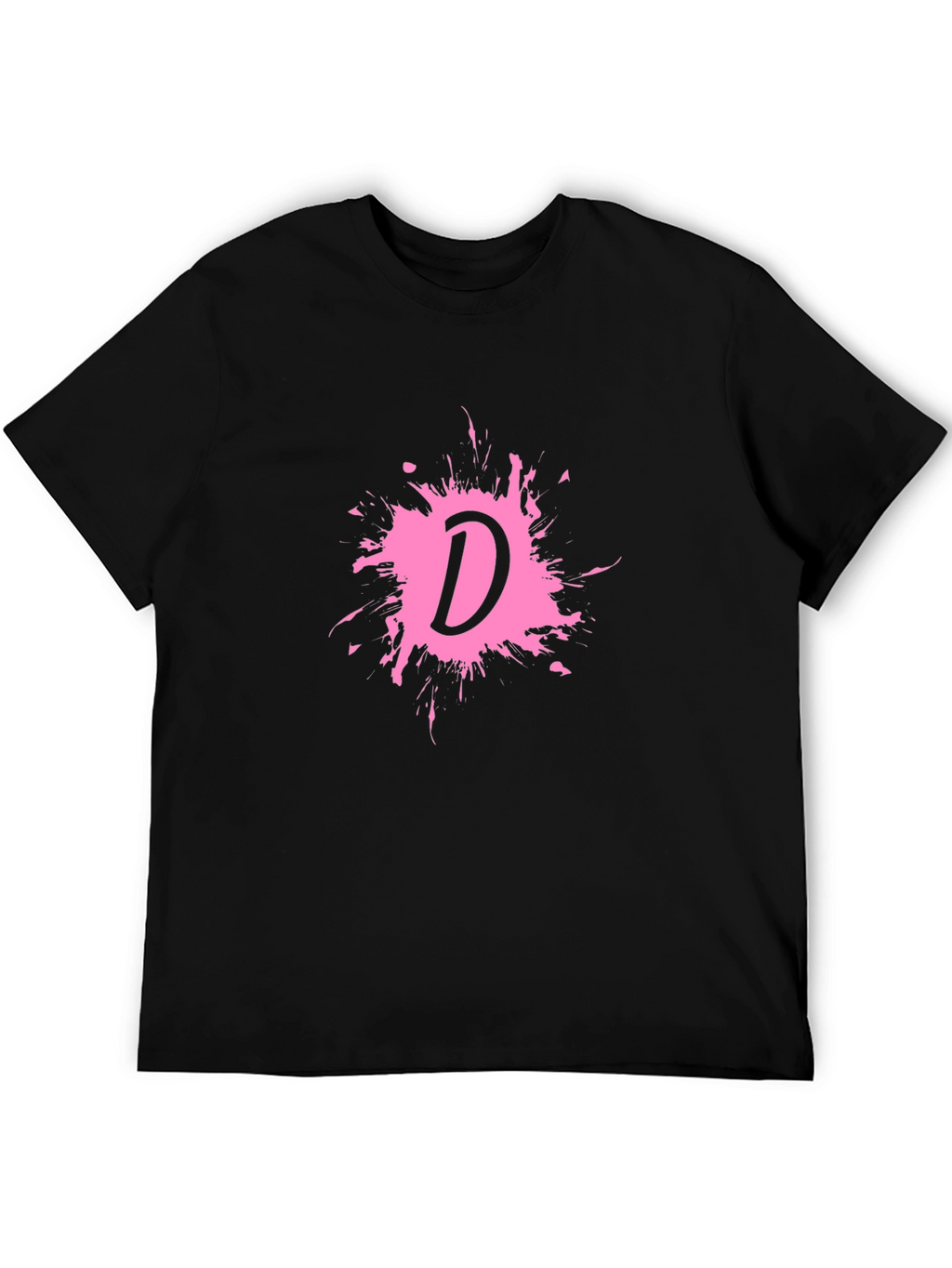 Letter D Splatter Graphic T-Shirt