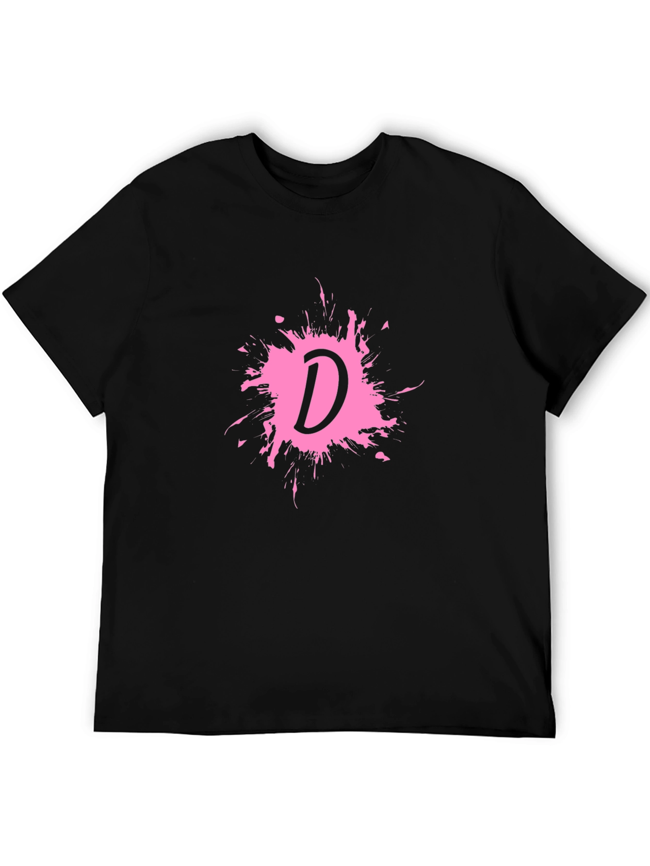 Letter D Splatter Graphic T-Shirt