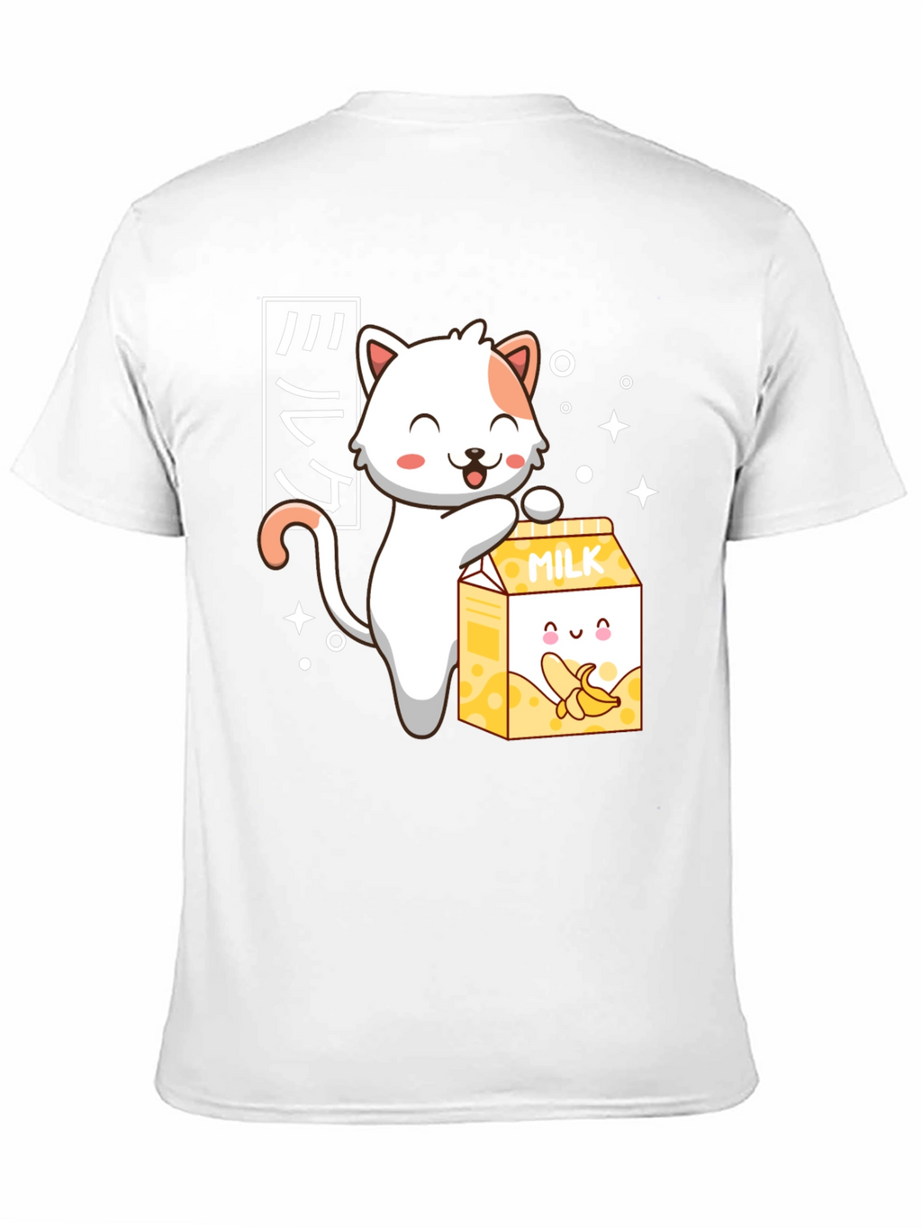 Cute Anime Cat & Banana Milk T-Shirt