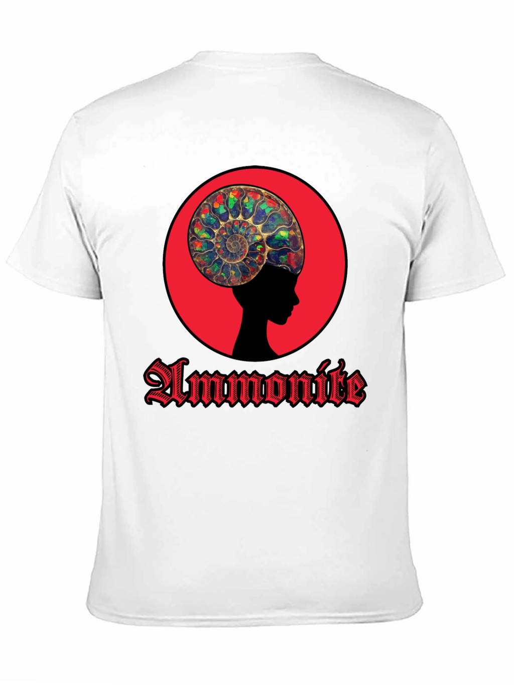 Ammonite Head Black T-Shirt - Stylish Graphic Tee