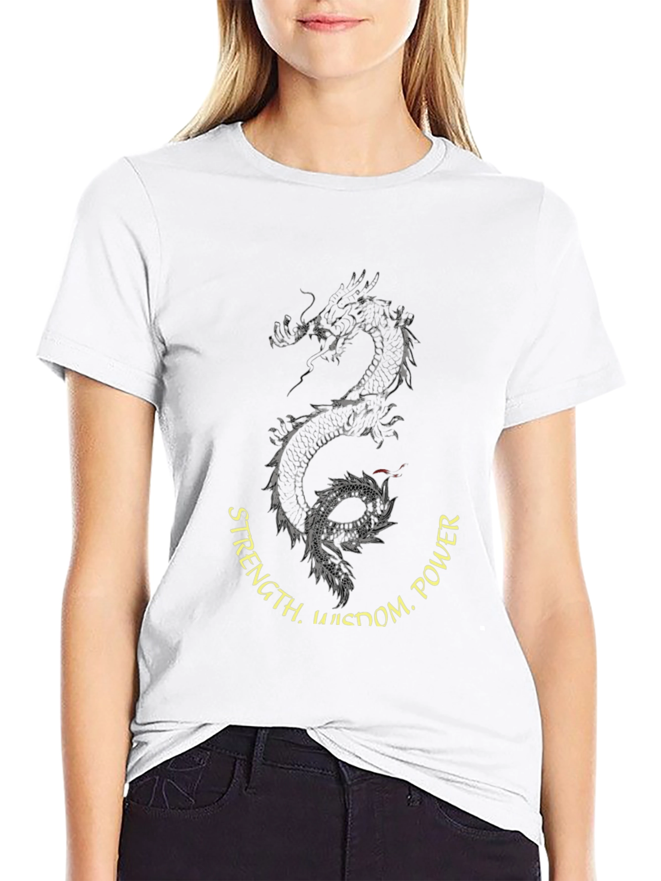 Dragon Wisdom Power Mens Graphic Tee