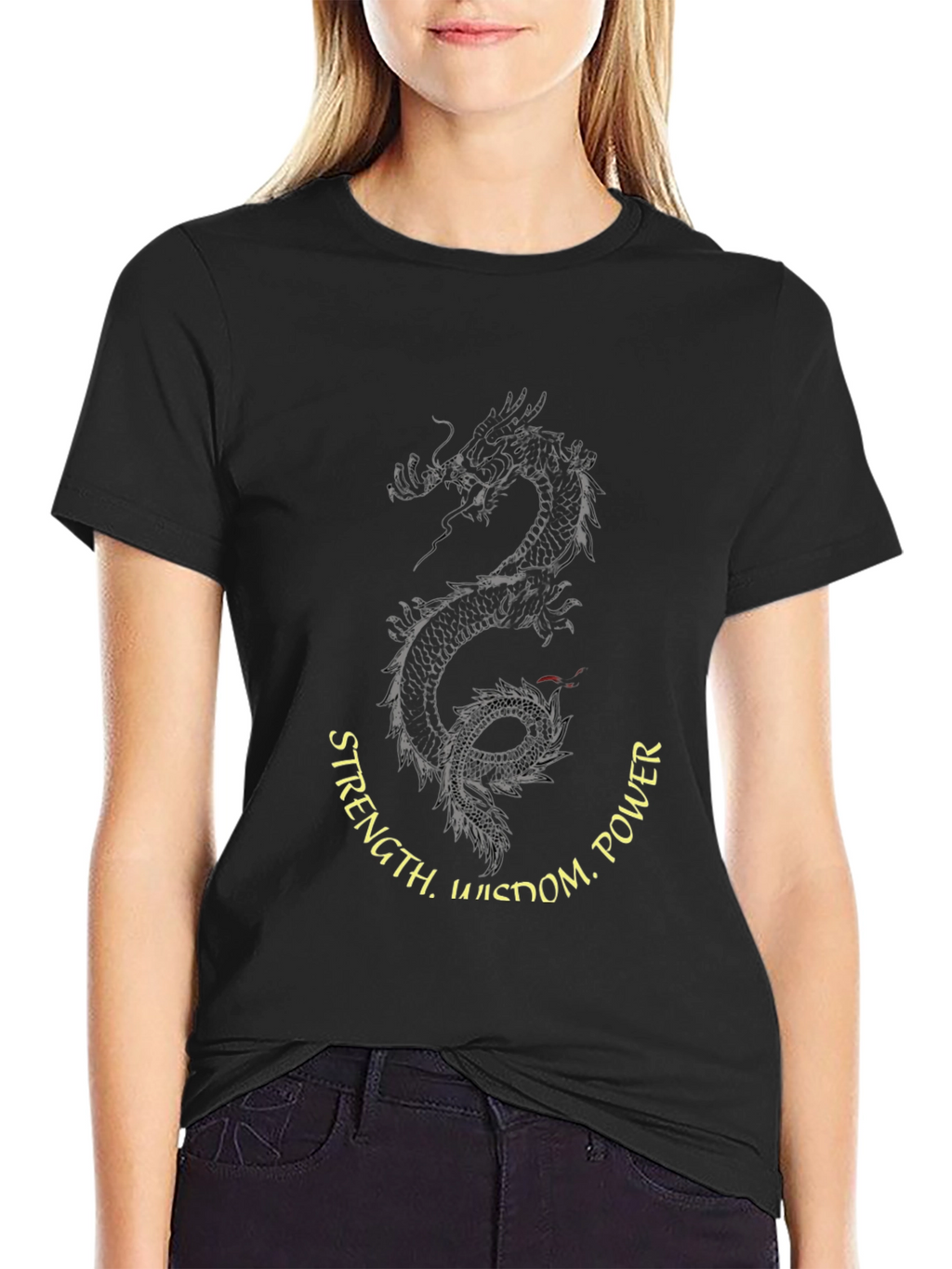 Dragon Wisdom Power Mens Graphic Tee