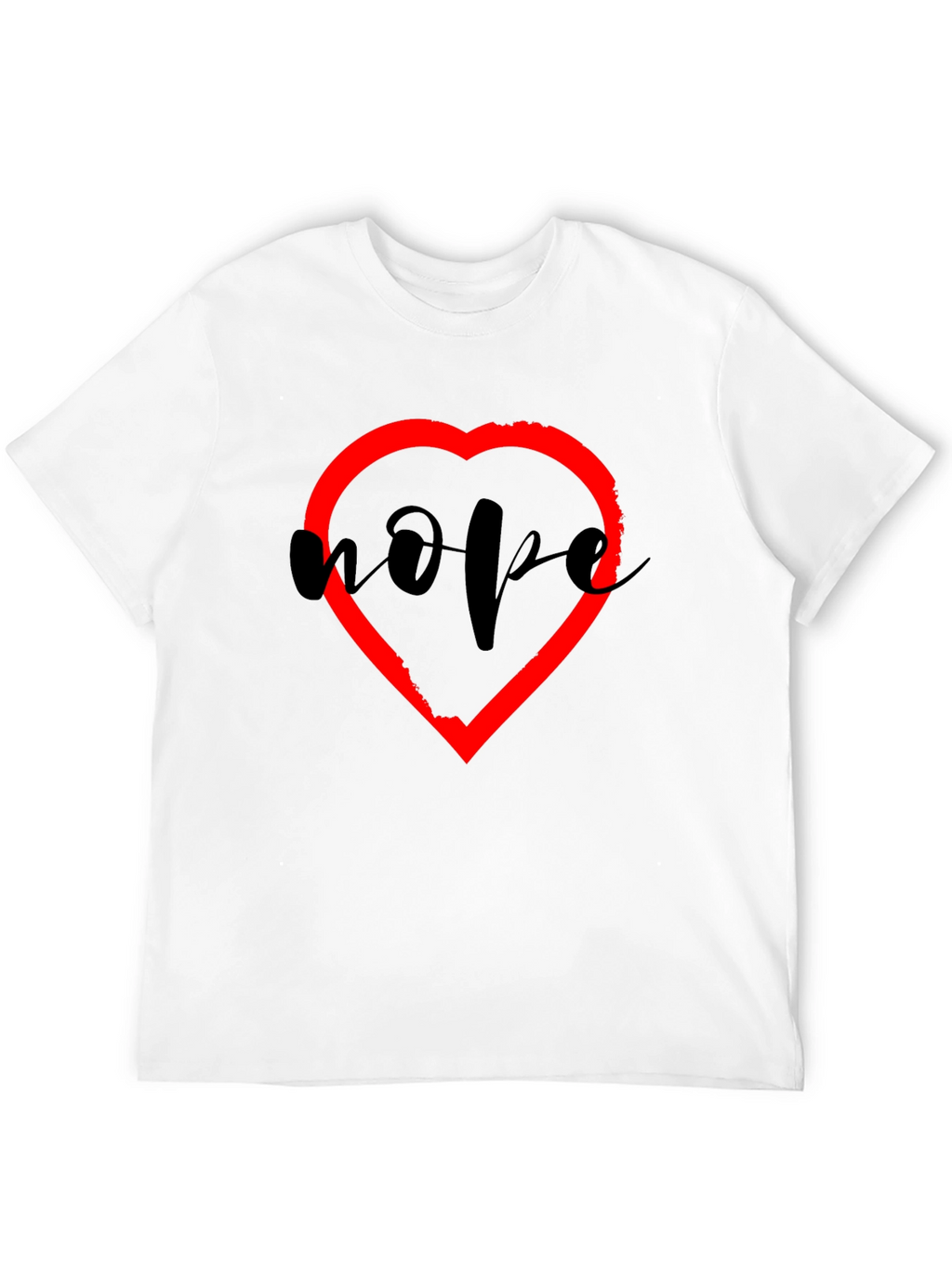 Hope Heart Graphic Tee - Unisex Black T-Shirt