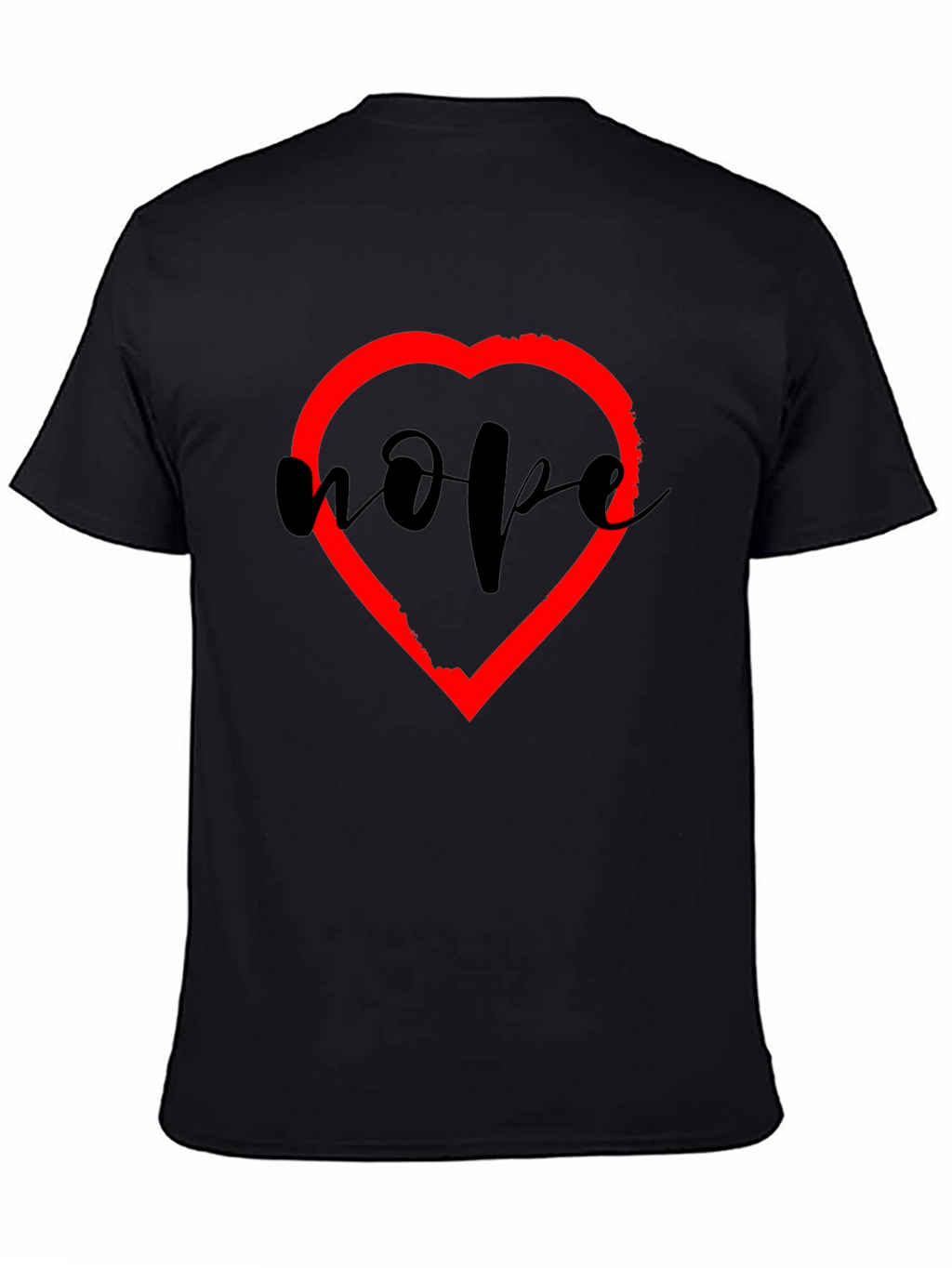 Hope Heart Graphic Tee - Unisex Black T-Shirt