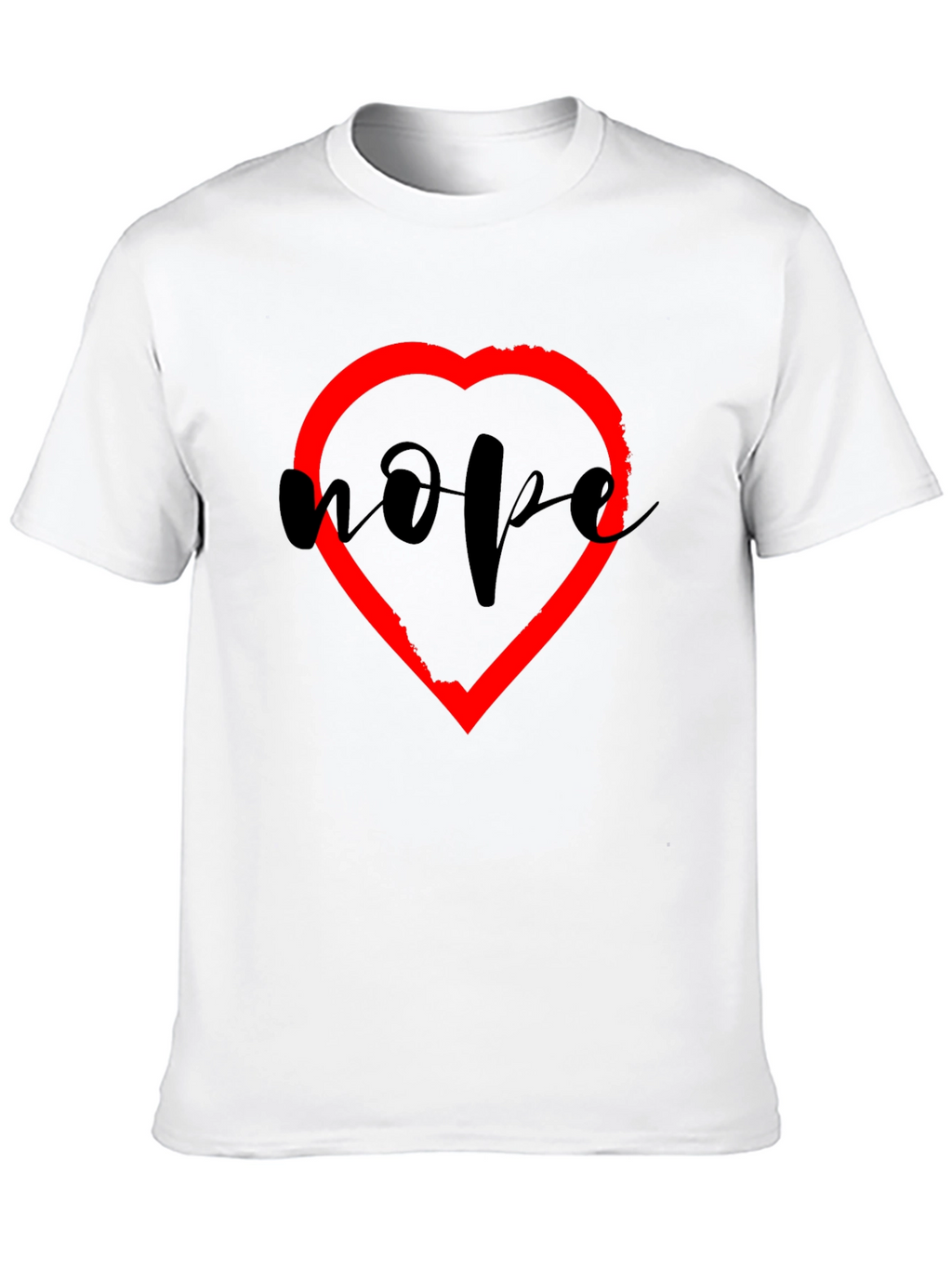 Hope Heart Graphic Tee - Unisex Black T-Shirt