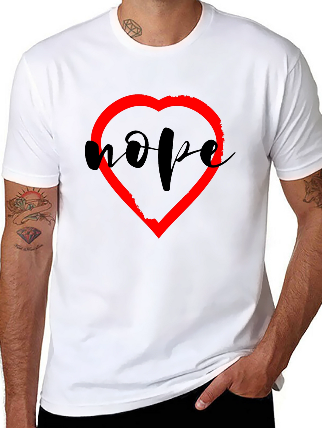 Hope Heart Graphic Tee - Unisex Black T-Shirt