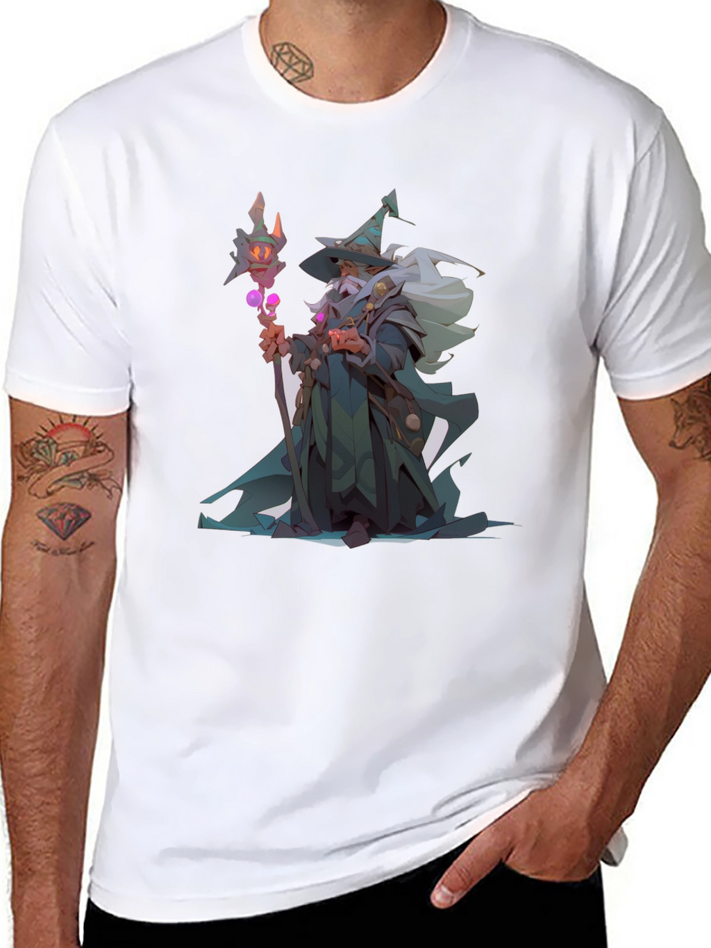 Wizard Graphic Black T-Shirt