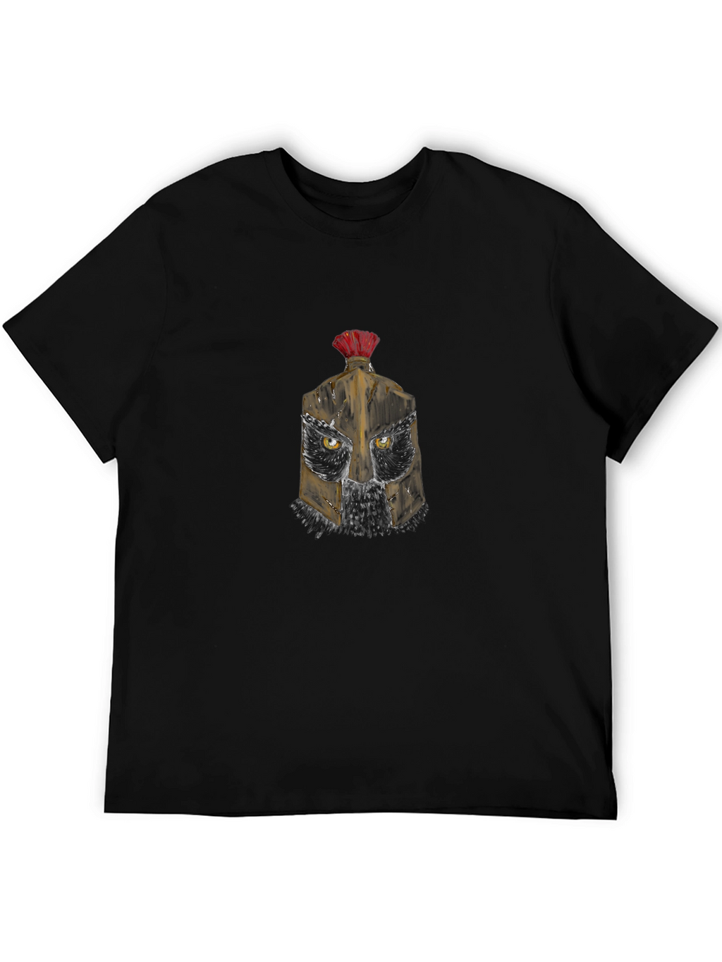 Warrior Helmet Graphic Black T-Shirt