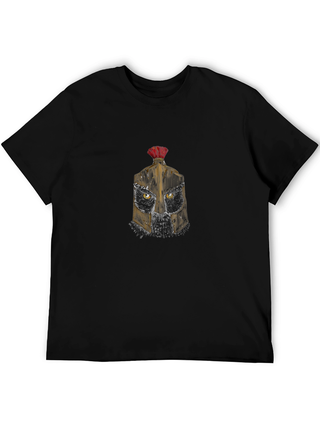 Warrior Helmet Graphic Black T-Shirt