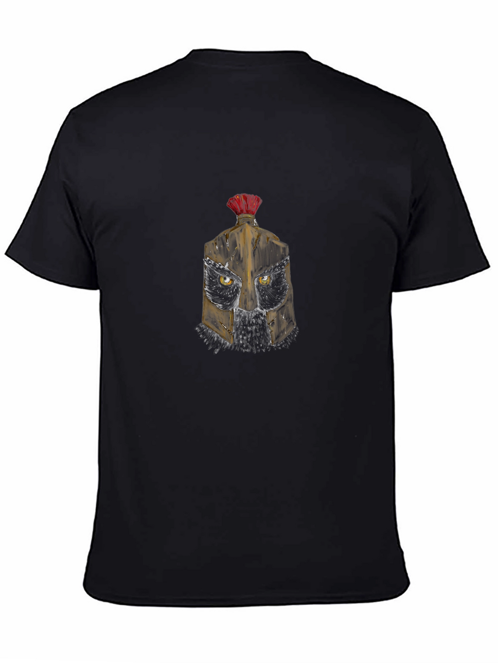 Warrior Helmet Graphic Black T-Shirt