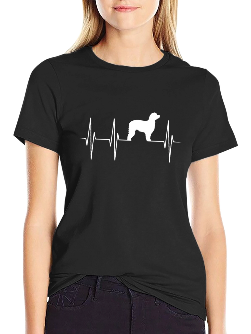 Dog Heartbeat T-Shirt - Black