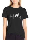 Dog Heartbeat T-Shirt - Black