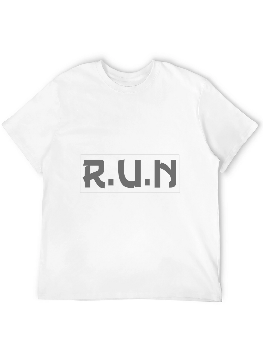 Mens Black RUN Graphic Tee - Athletic Style