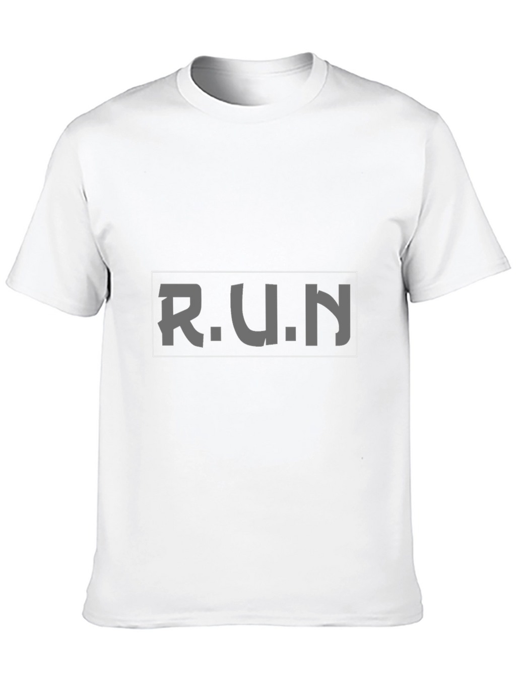 Mens Black RUN Graphic Tee - Athletic Style