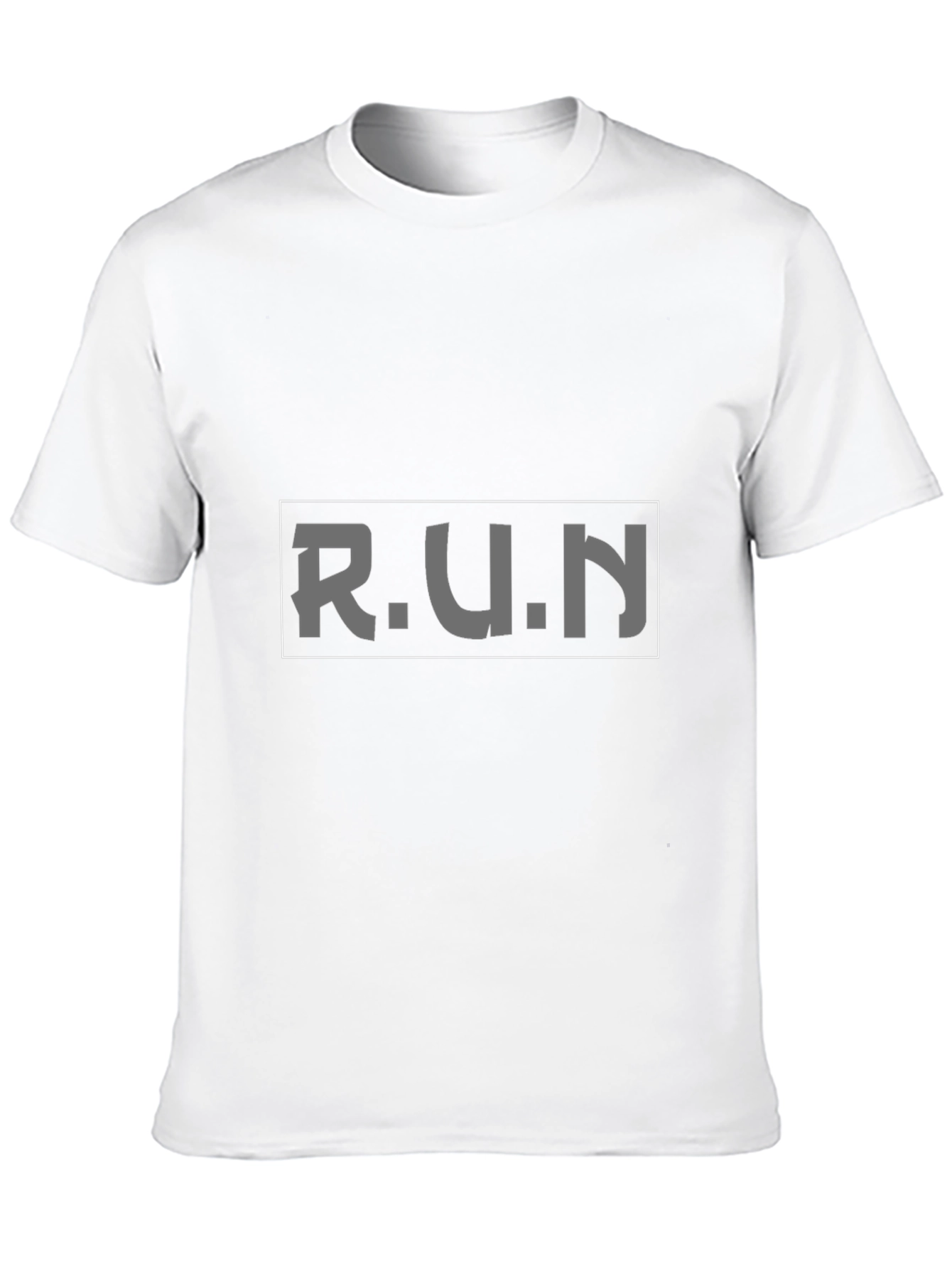 Mens Black RUN Graphic Tee - Athletic Style