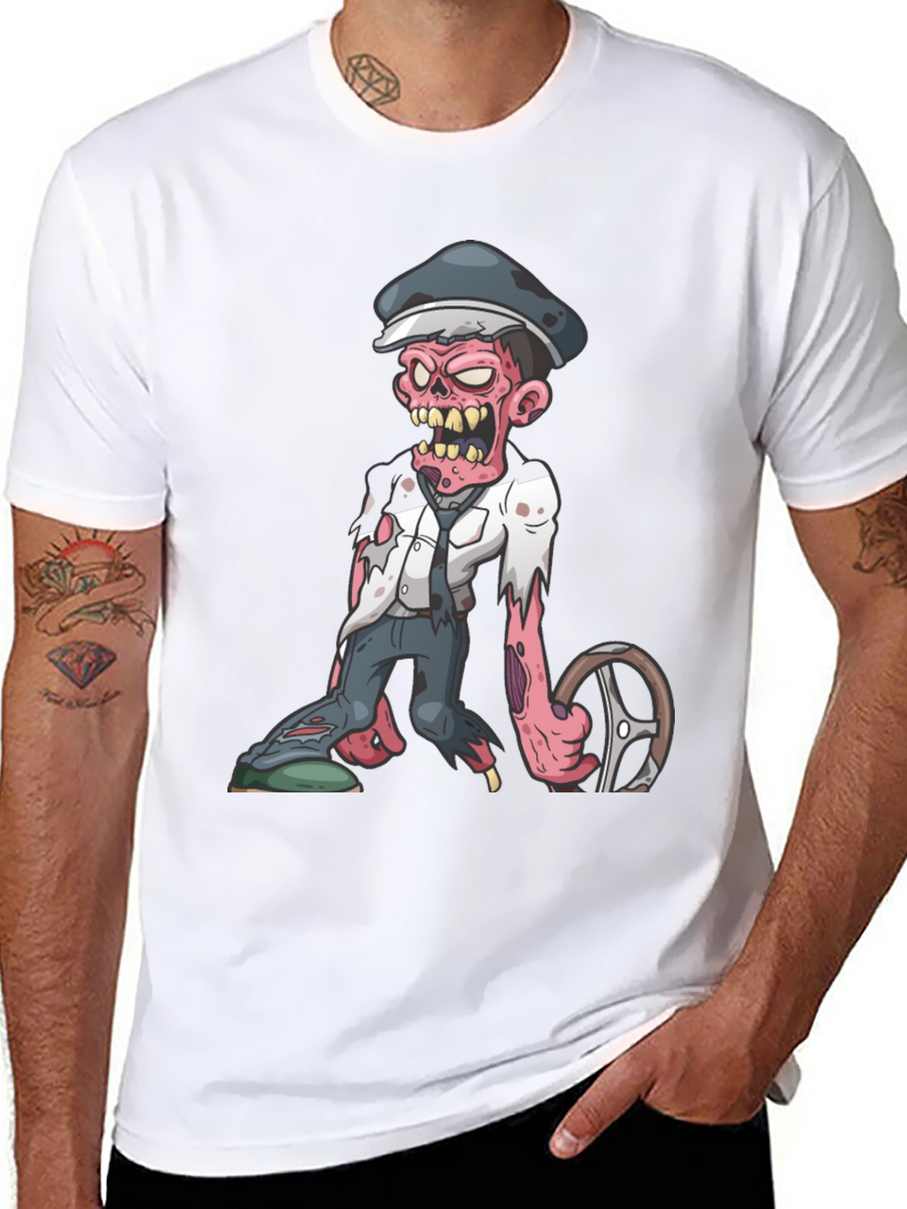 Zombie Driver Graphic T-Shirt - Horror Tee