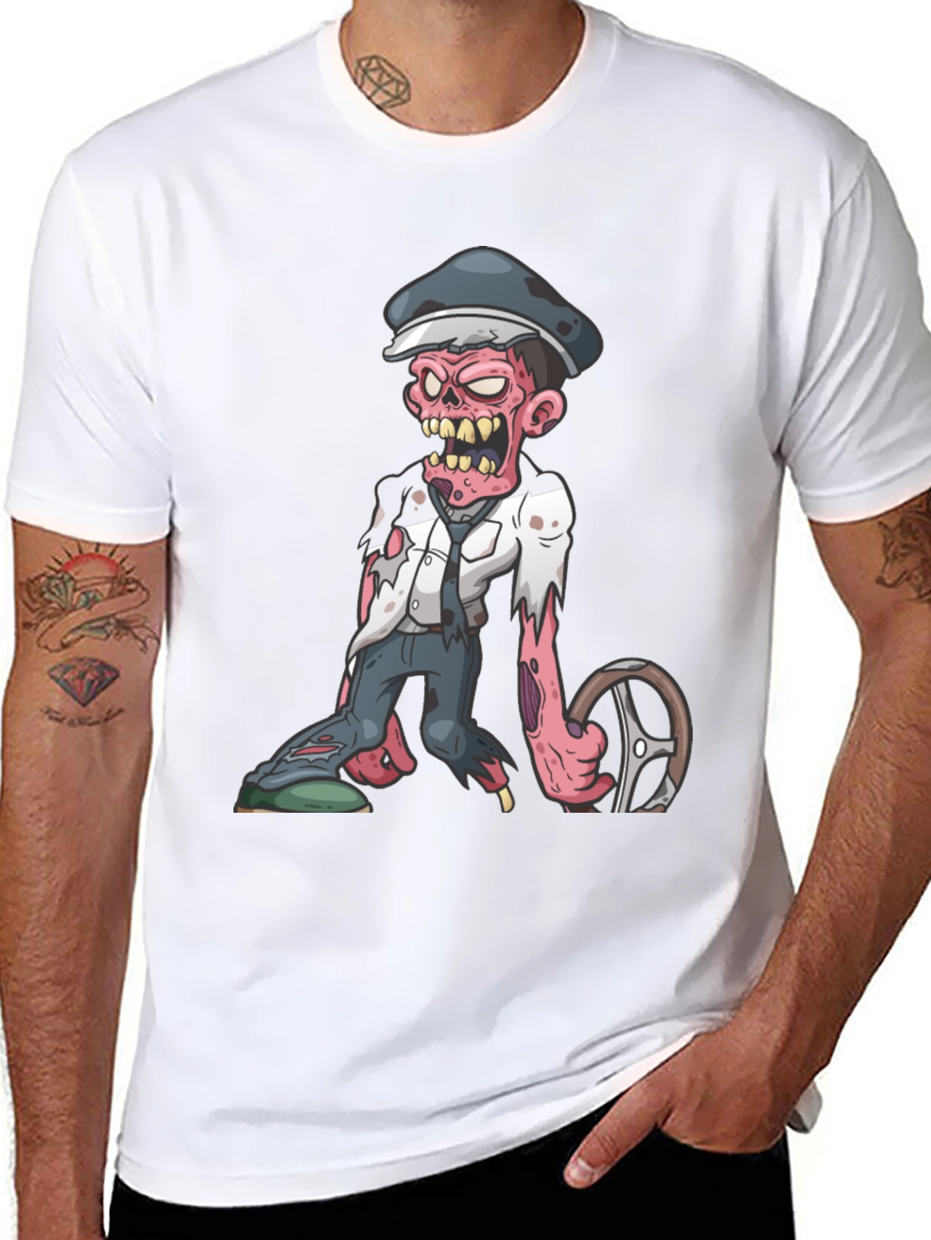 Zombie Driver Graphic T-Shirt - Horror Tee