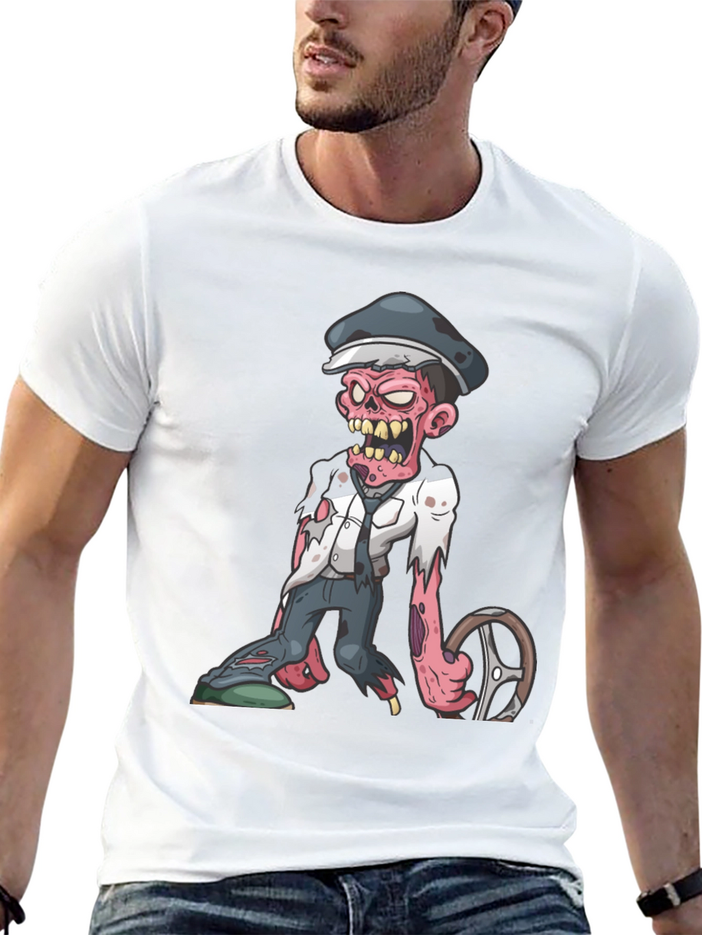 Zombie Driver Graphic T-Shirt - Horror Tee