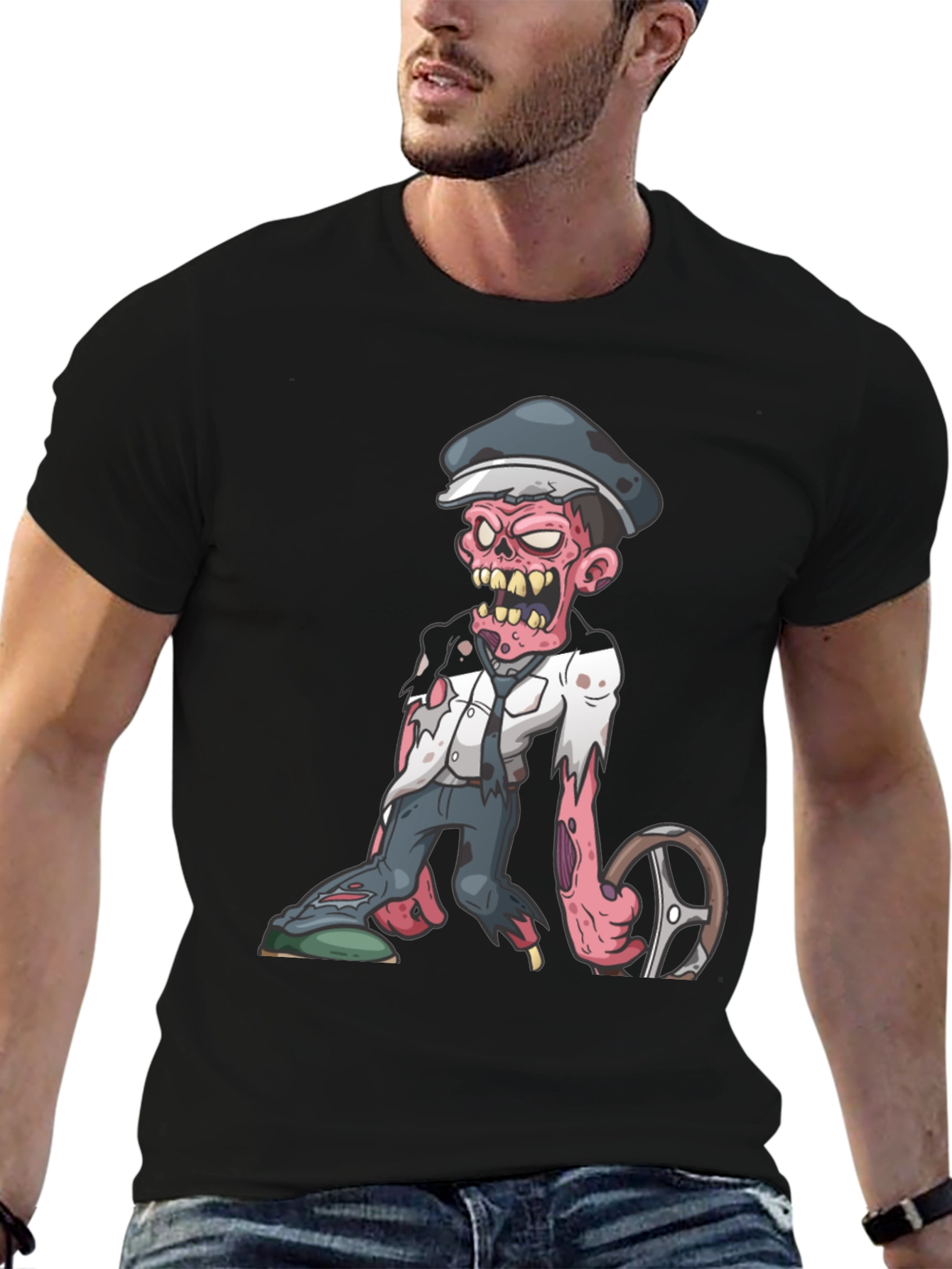 Zombie Driver Graphic T-Shirt - Horror Tee